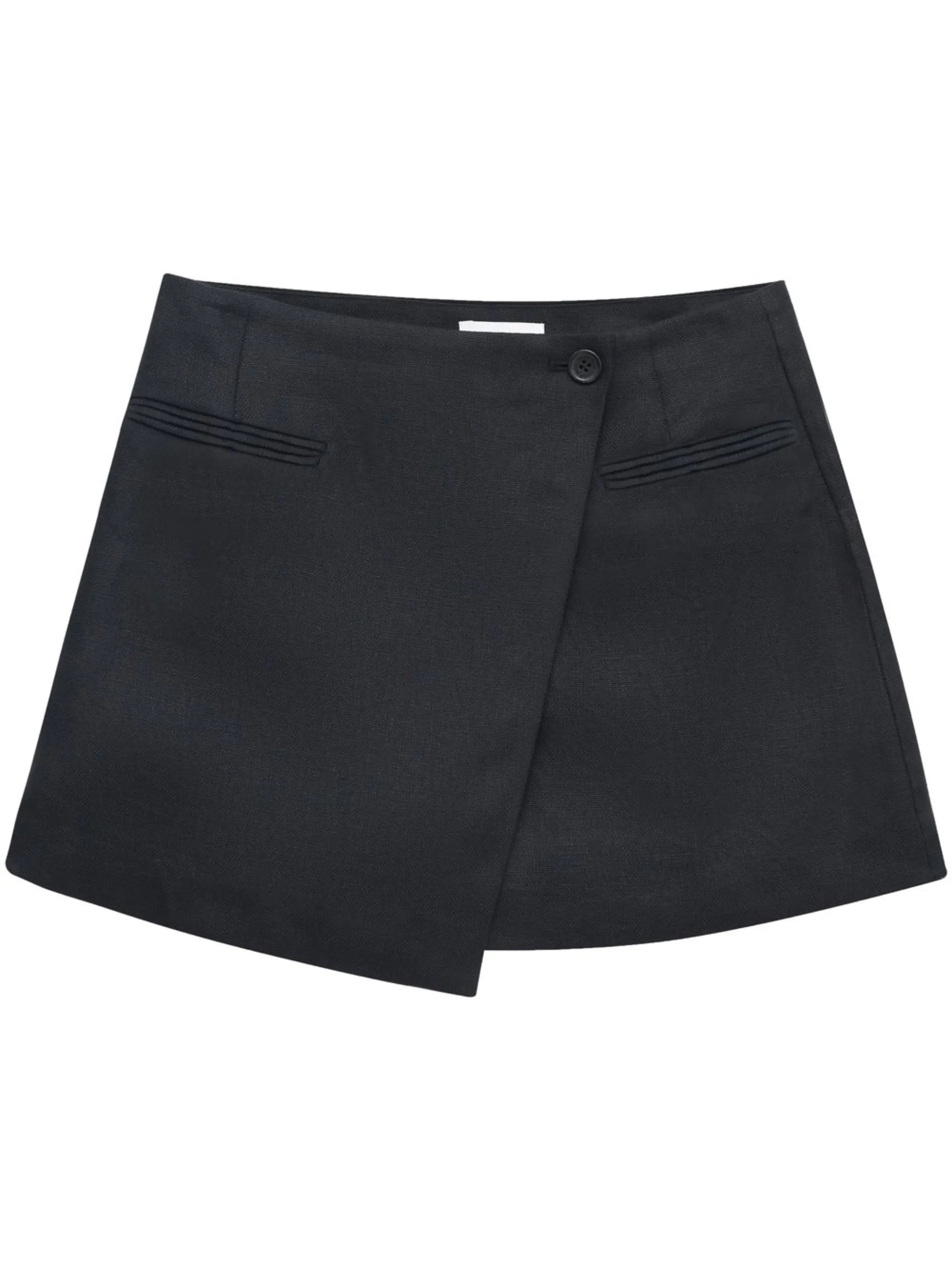 wrap effect mini skirt