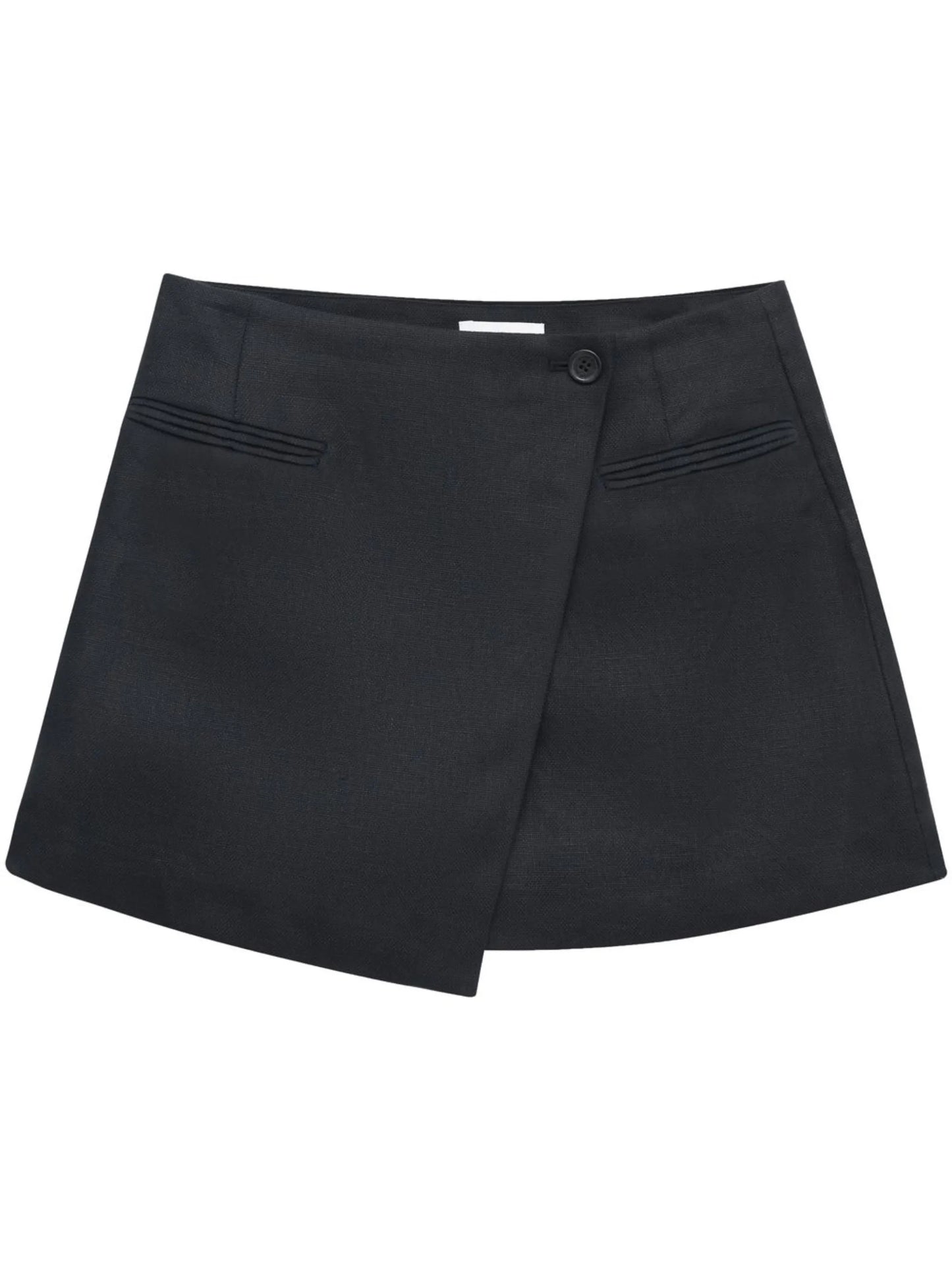 wrap effect mini skirt