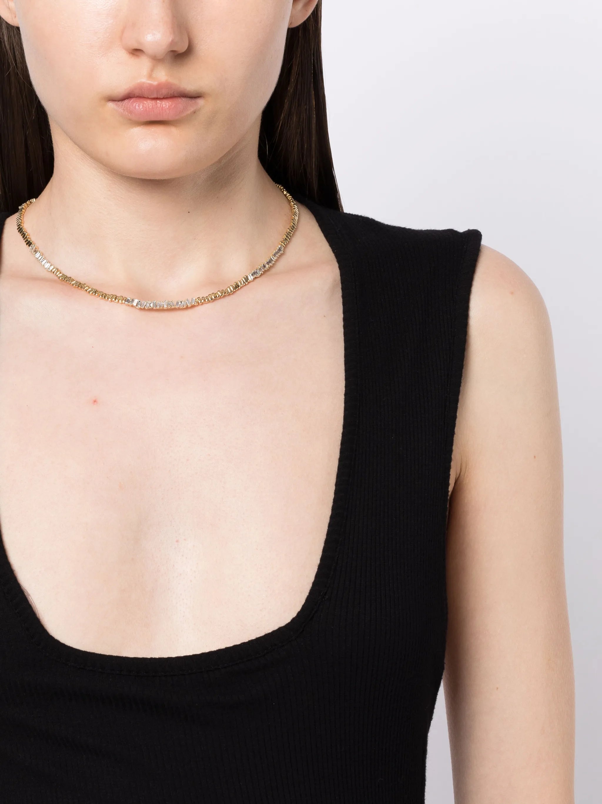 18kt yellow gold diamond necklace