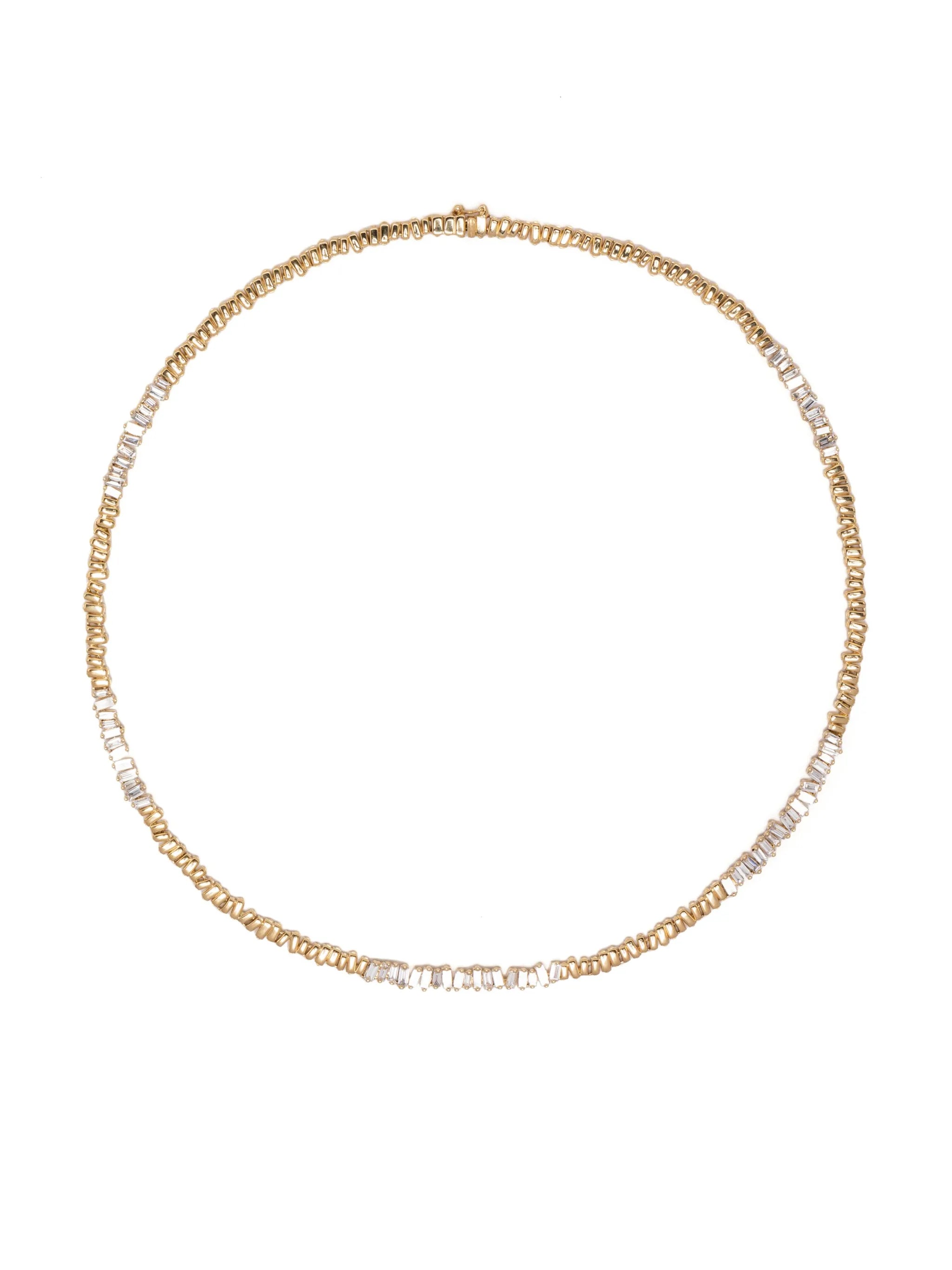 18kt yellow gold diamond necklace