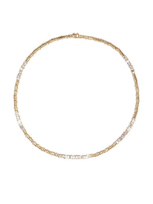 18kt yellow gold diamond necklace