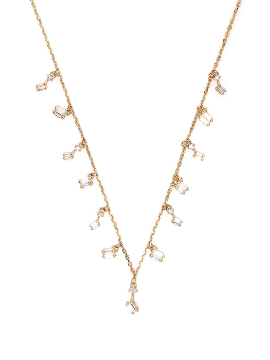 18kt yellow gold Classic diamond cascade necklace
