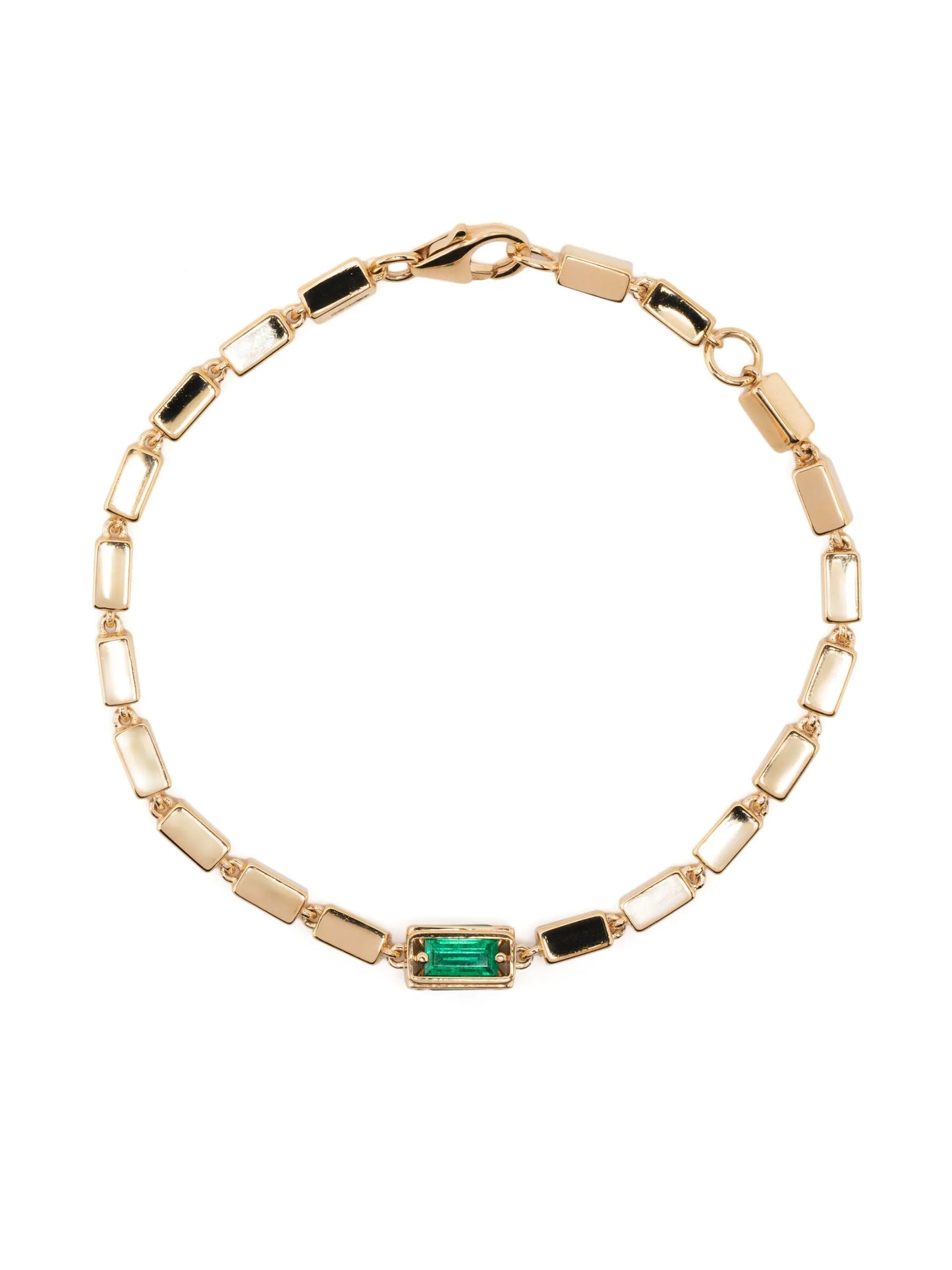 18kt yellow gold emerald tennis bracelet