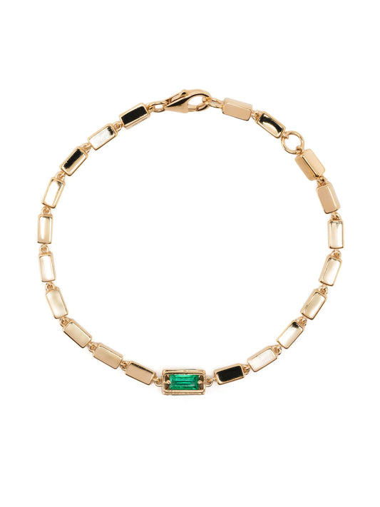 18kt yellow gold emerald tennis bracelet