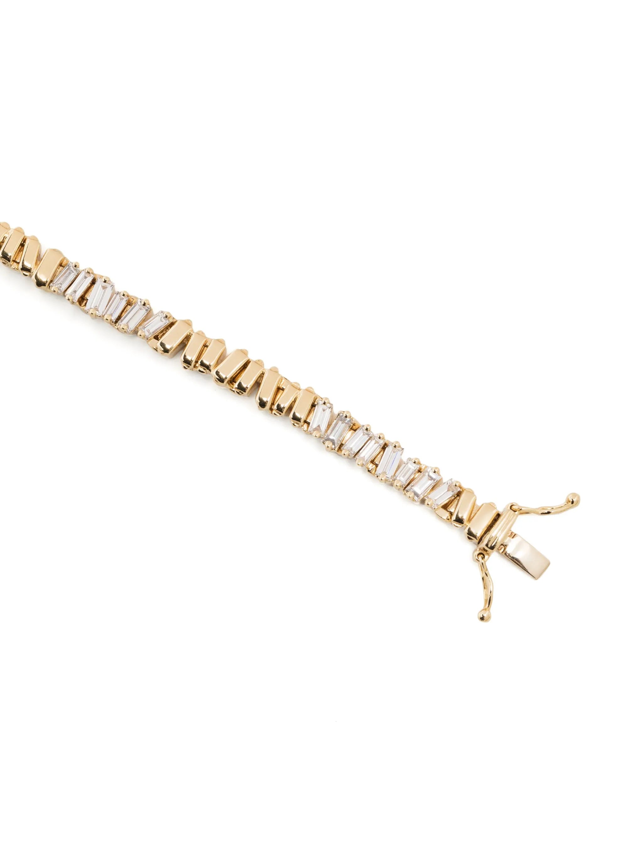 18kt yellow gold diamond tennis bracelet