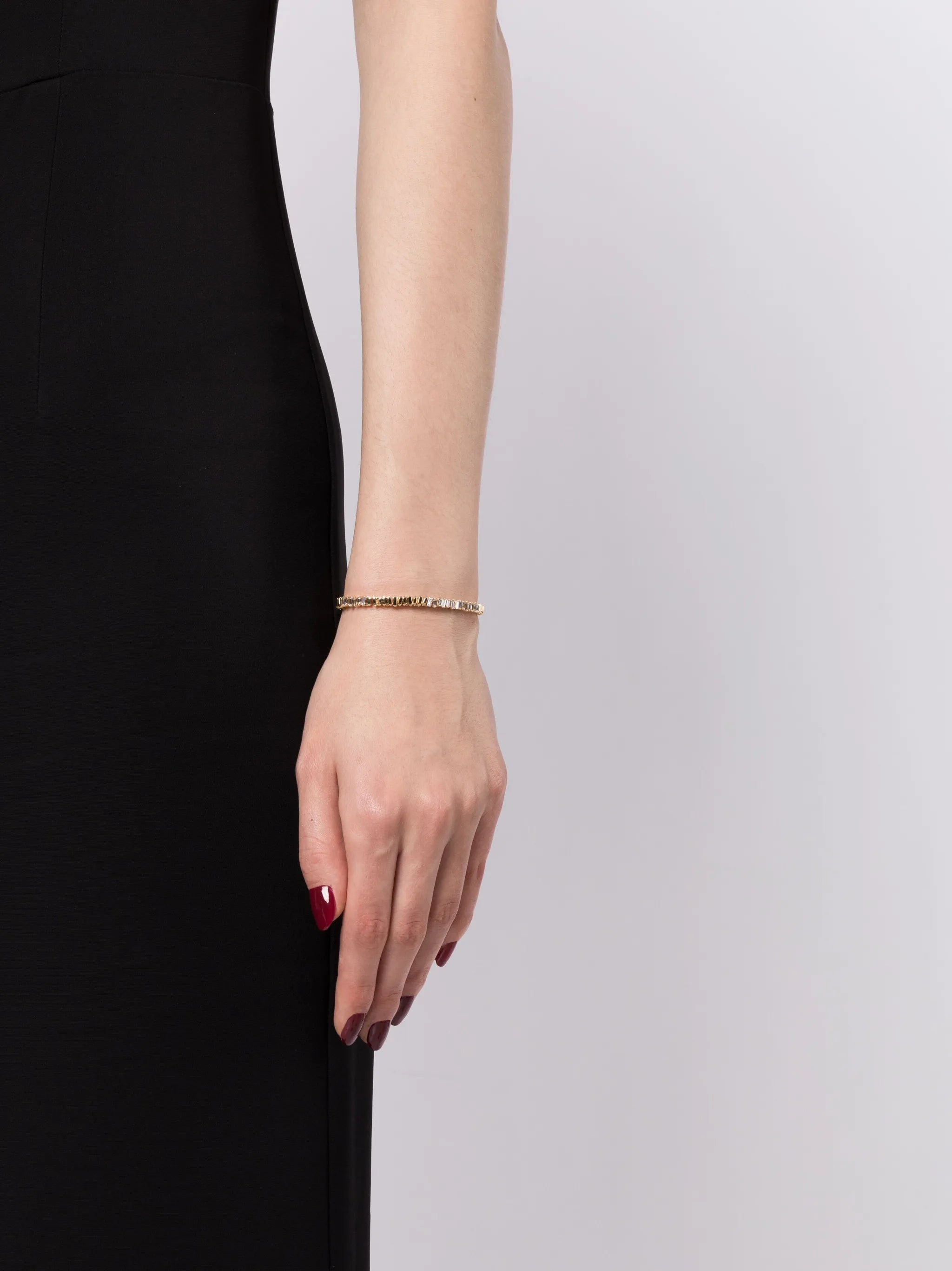 18kt yellow gold diamond tennis bracelet