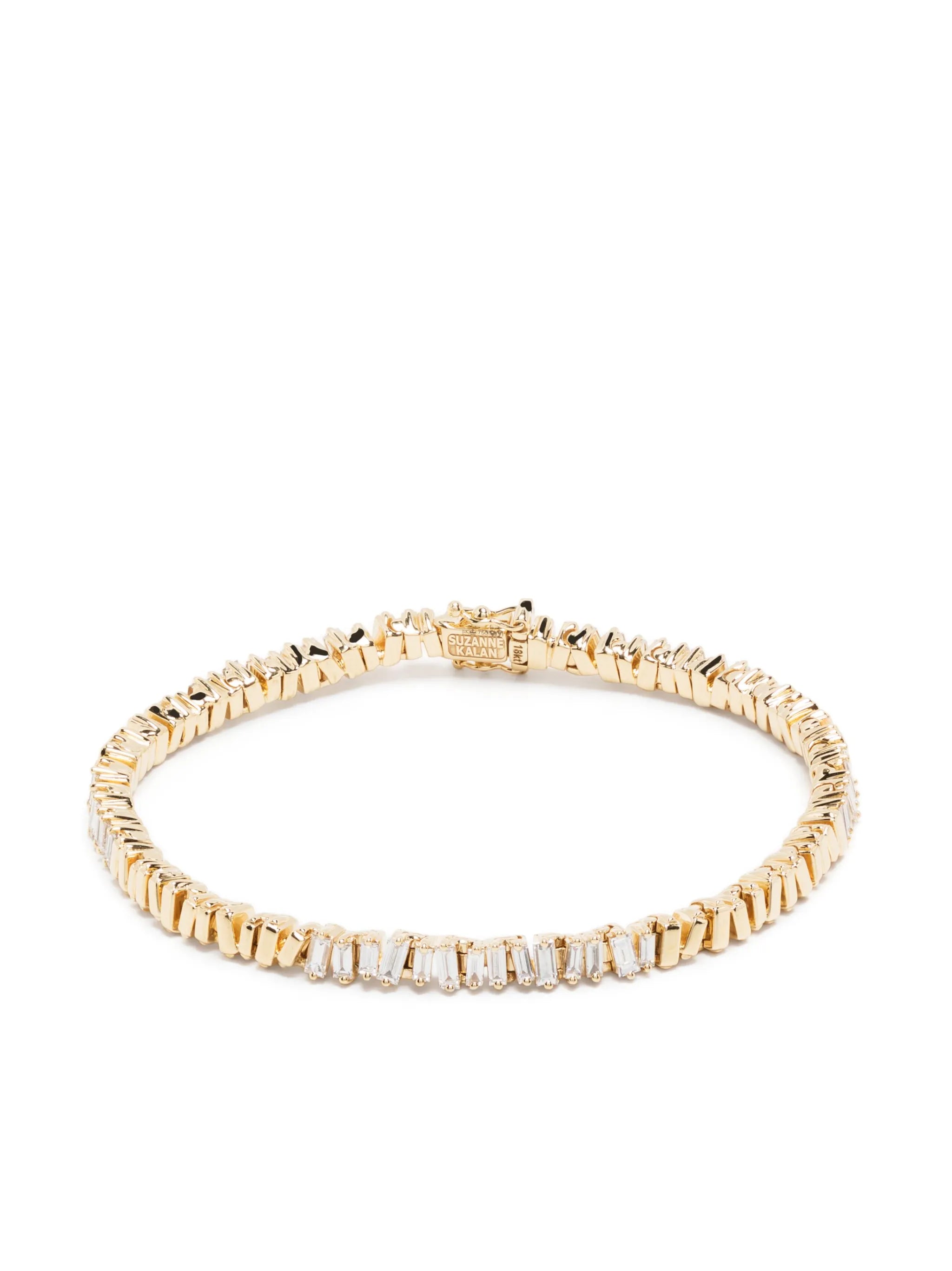 18kt yellow gold diamond tennis bracelet