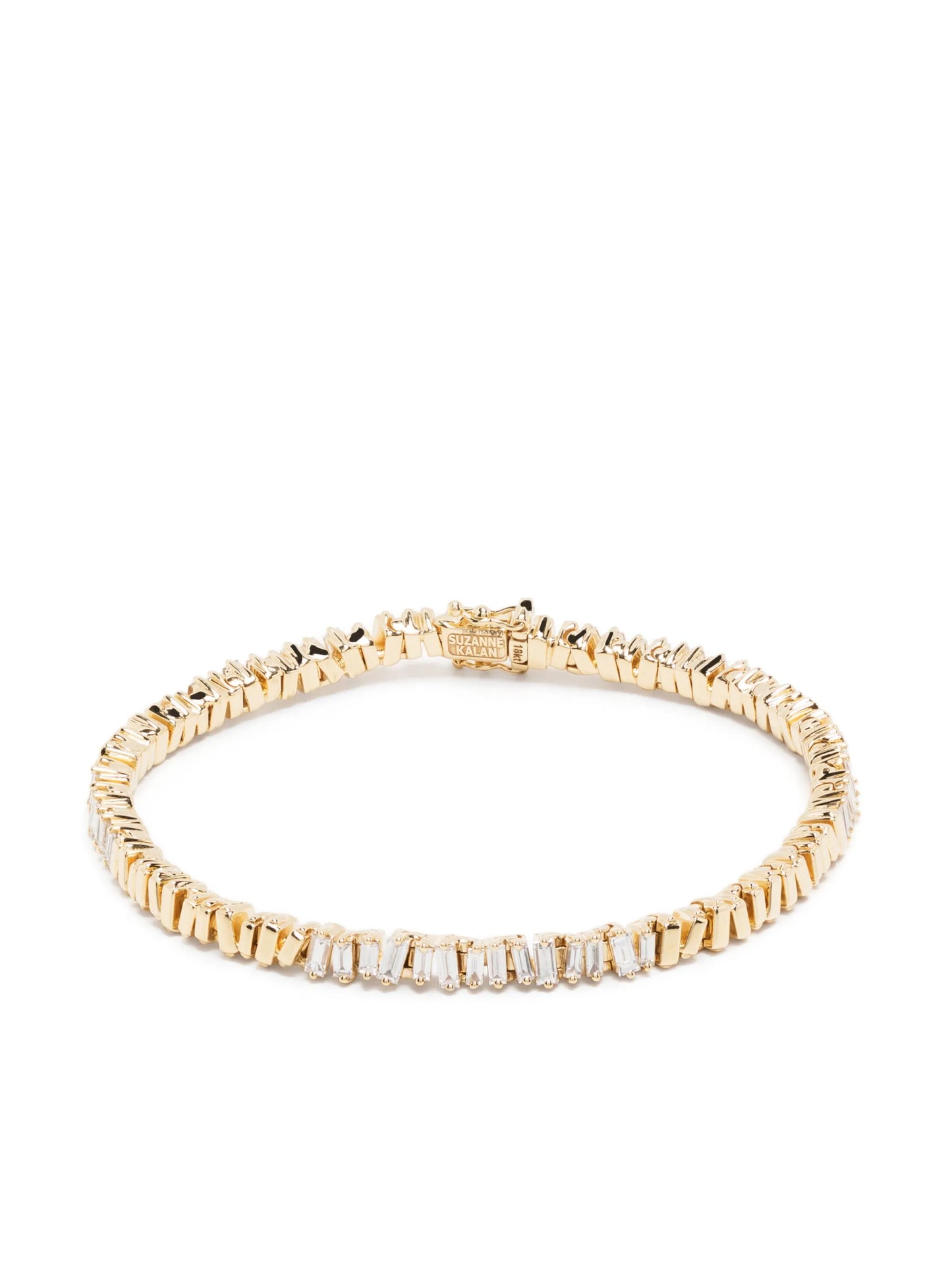 18kt yellow gold diamond tennis bracelet