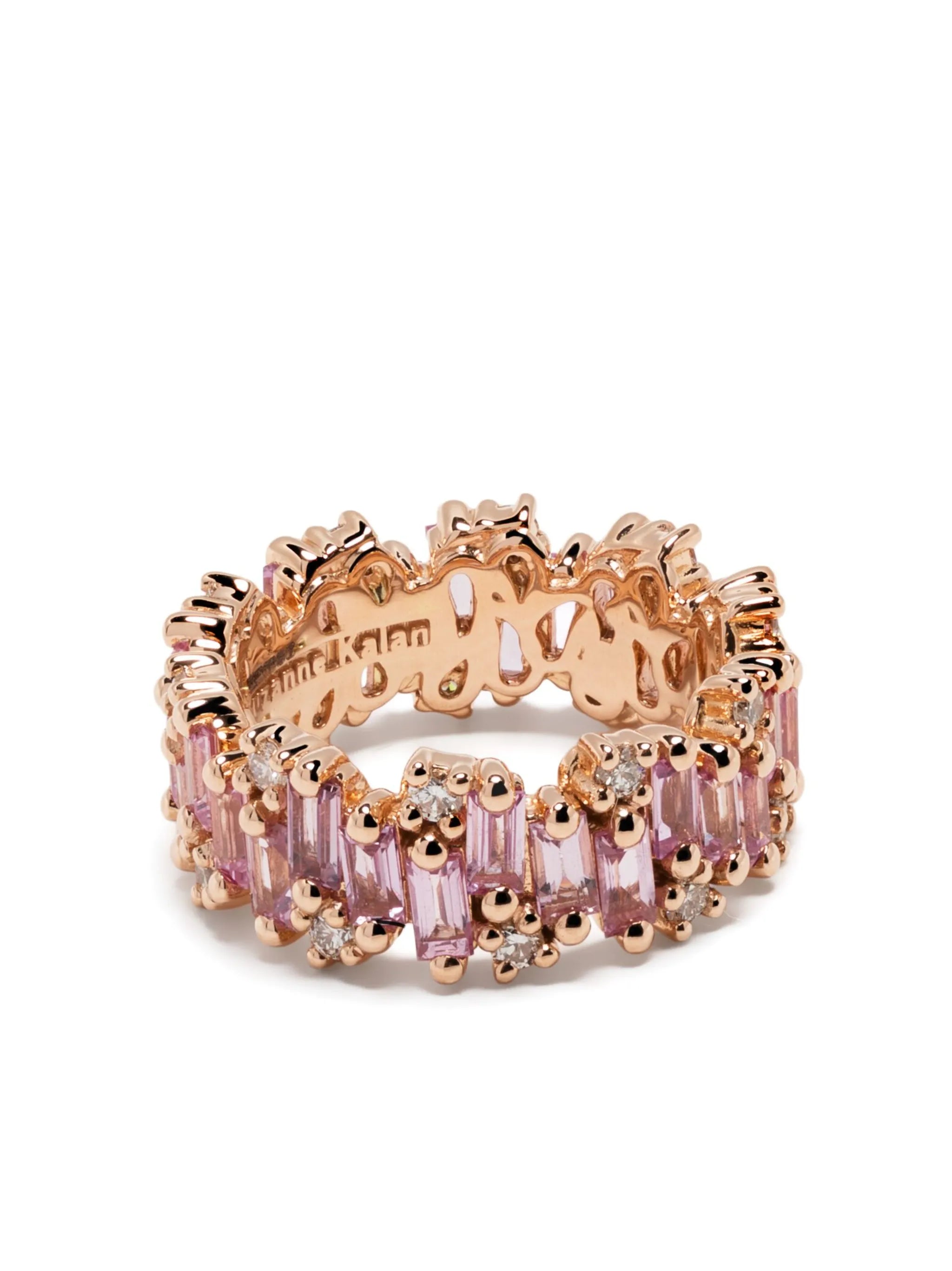 18kt rose gold sapphire and diamond ring