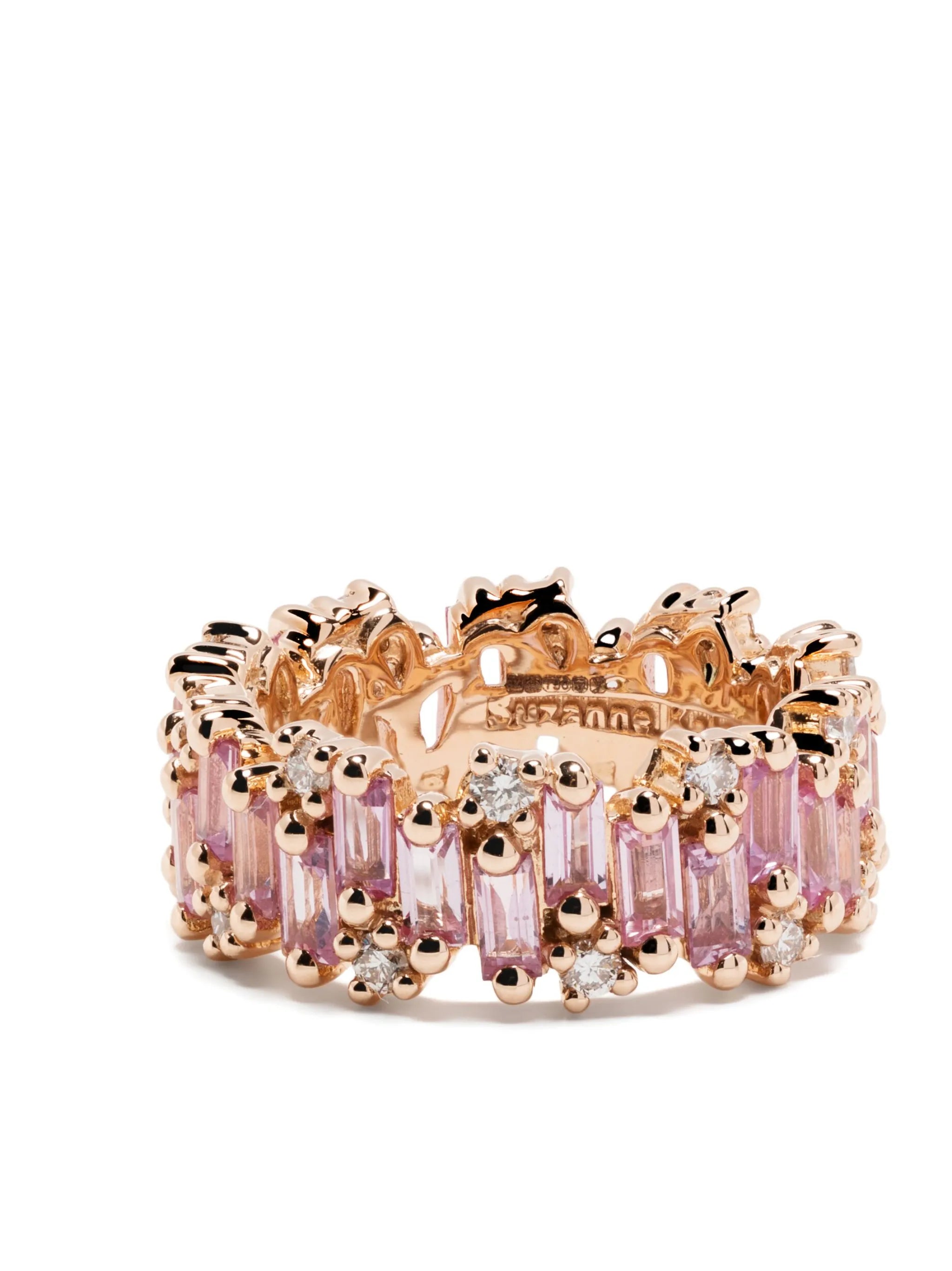 18kt rose gold sapphire and diamond ring
