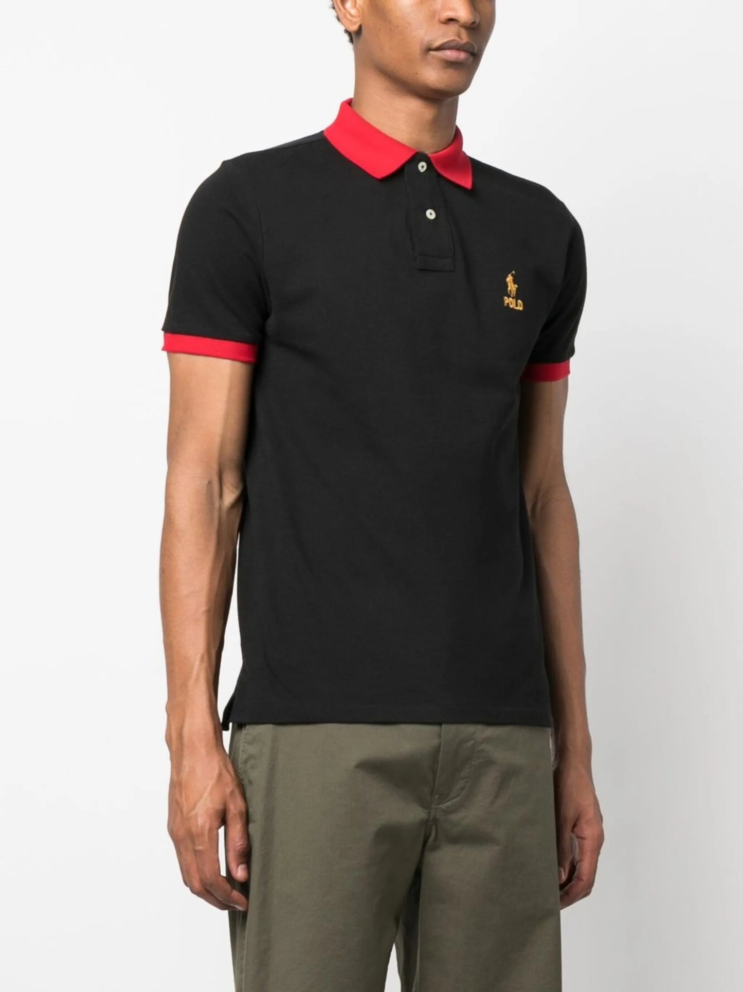 embroidered-logo polo shirt
