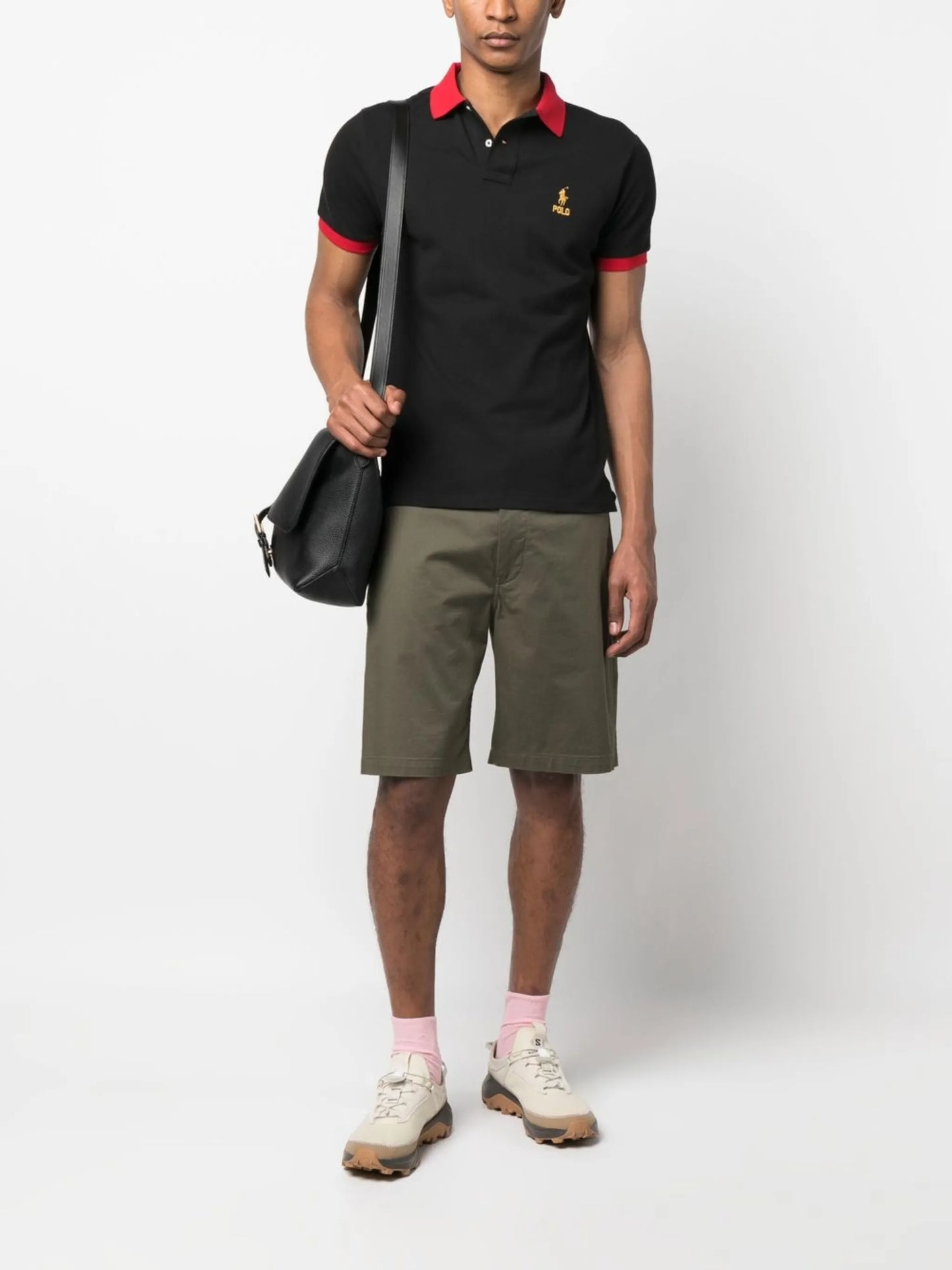 embroidered-logo polo shirt