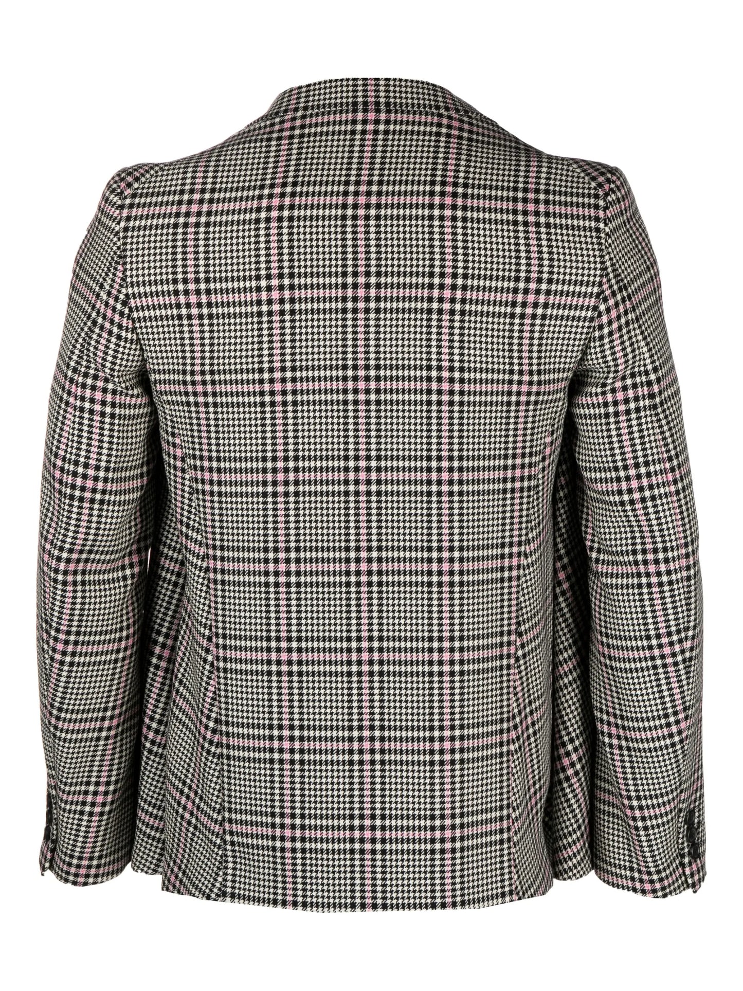 houndstooth single-breasted wool blazer