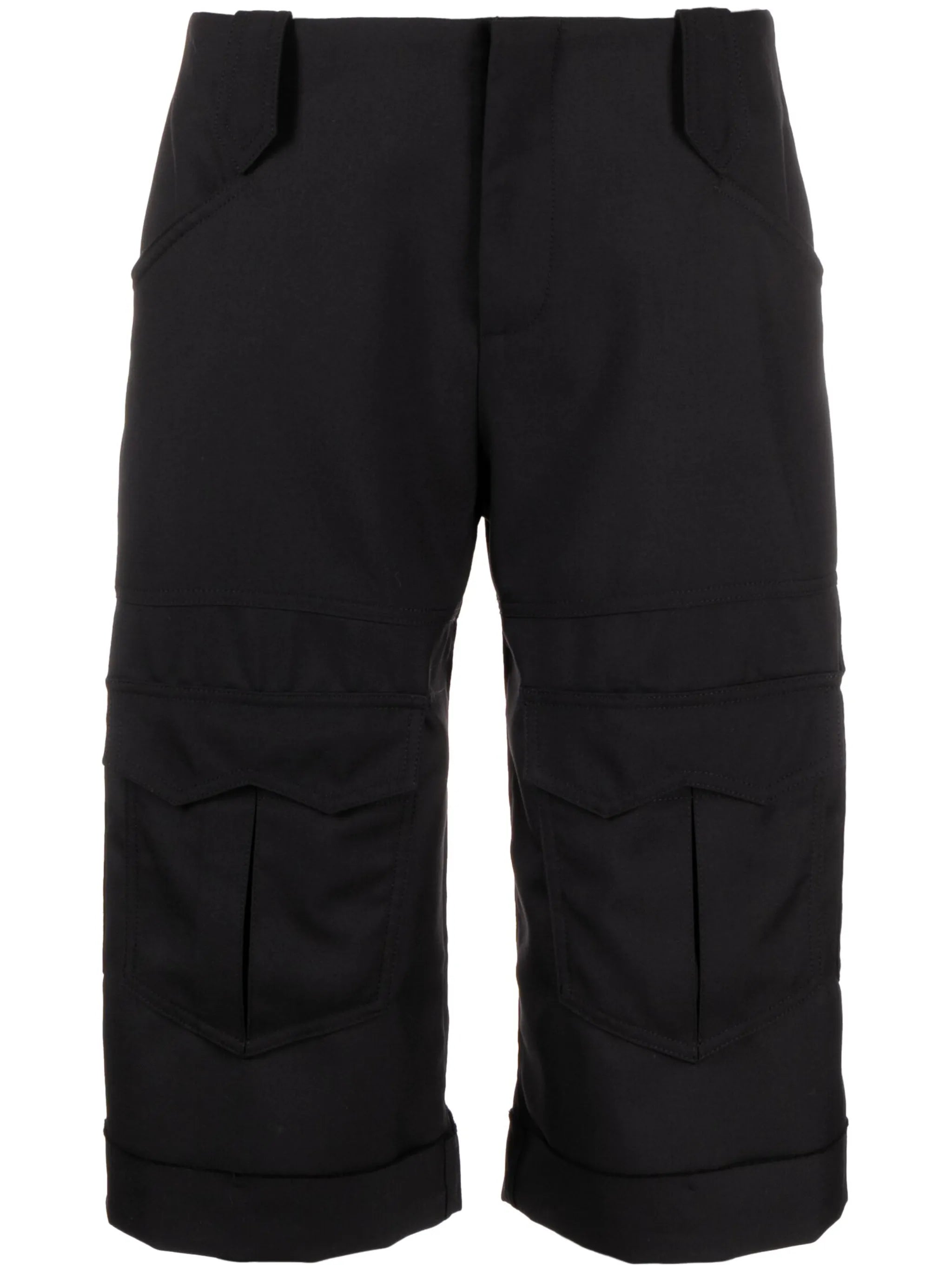 mid-rise twill cargo shorts