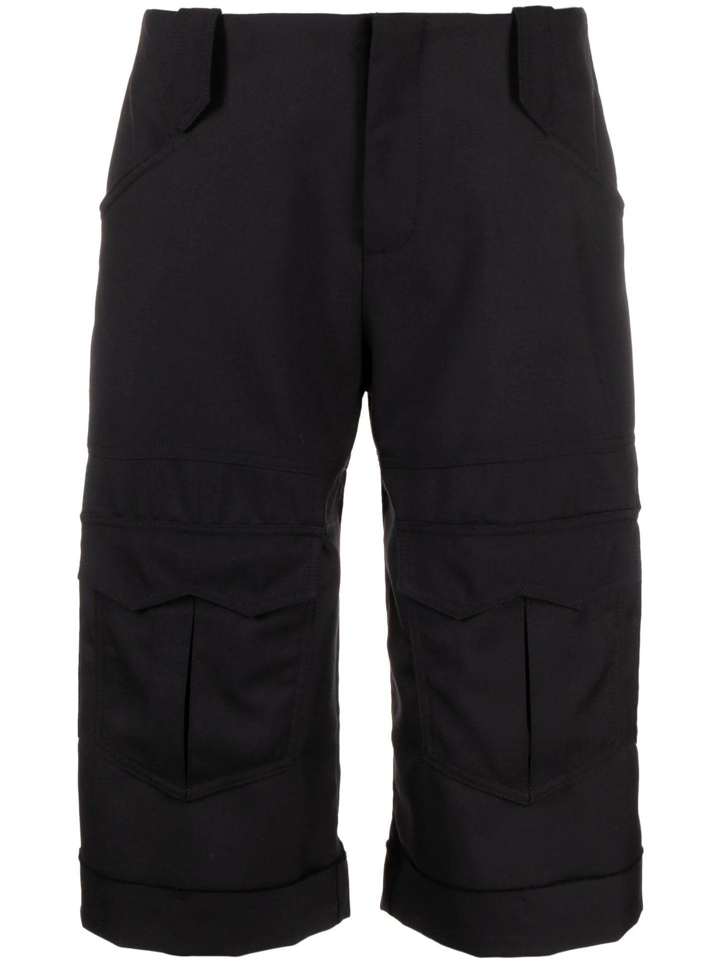 mid-rise twill cargo shorts