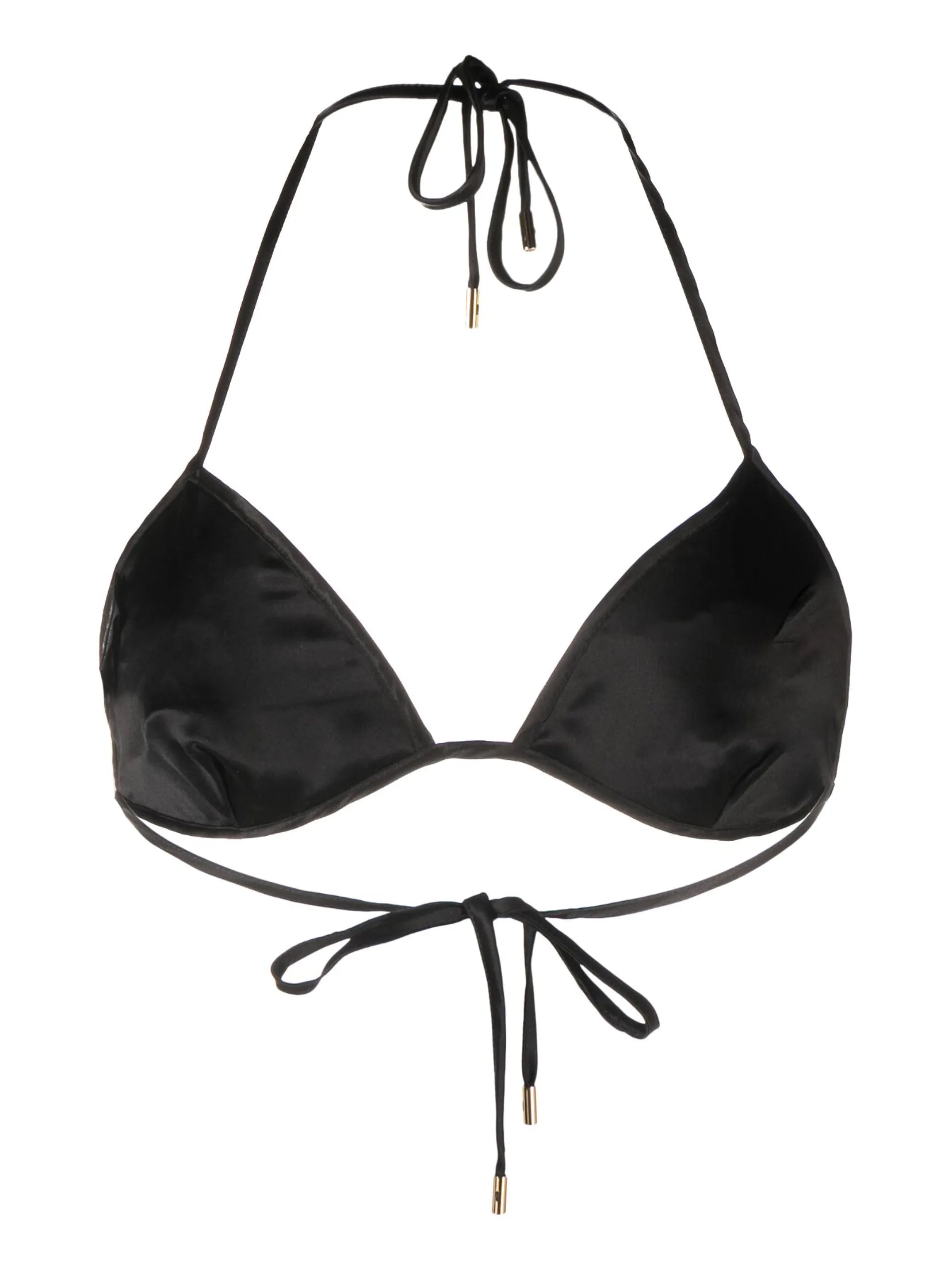 crocodile-effect leather bralette top
