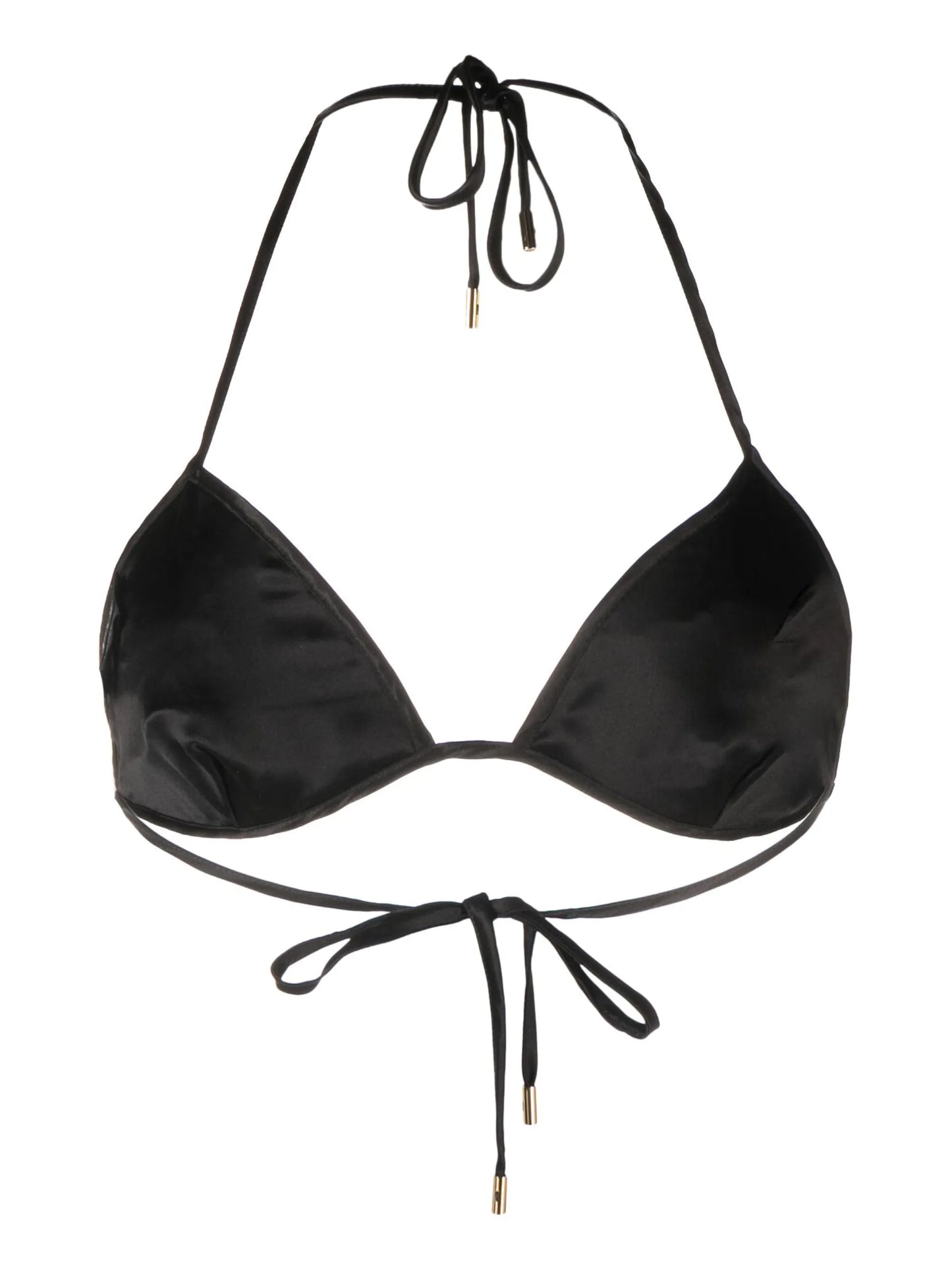 crocodile-effect leather bralette top