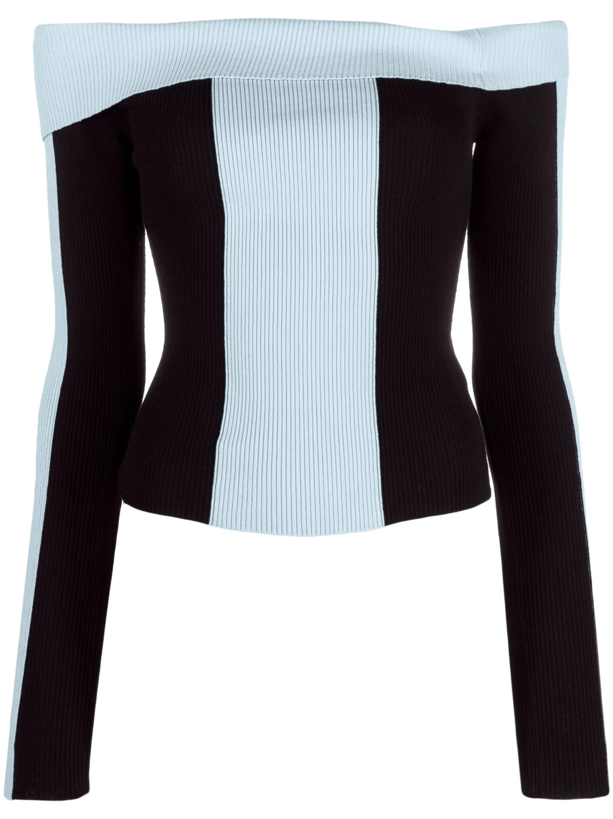 off-shoulder ribbed top