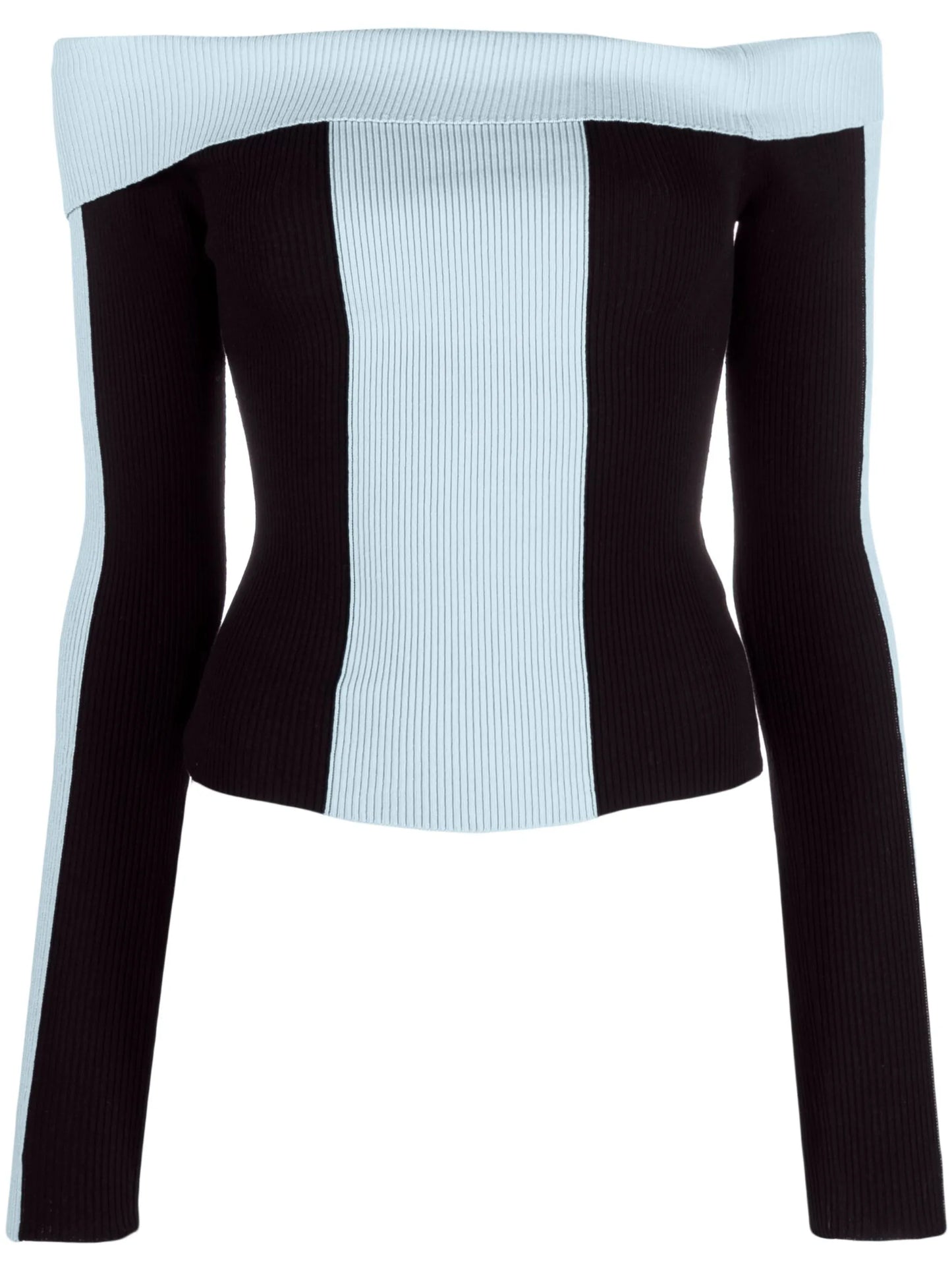 off-shoulder ribbed top