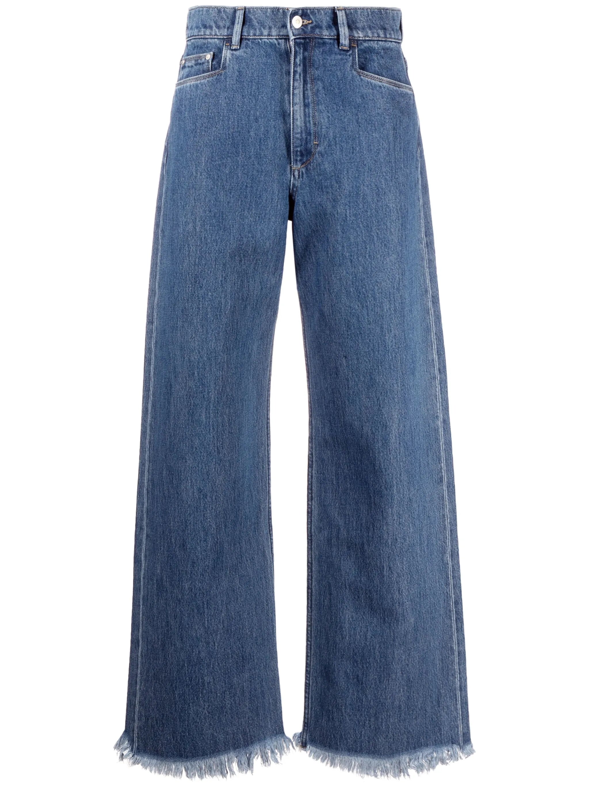 high-rise wide-leg jeans