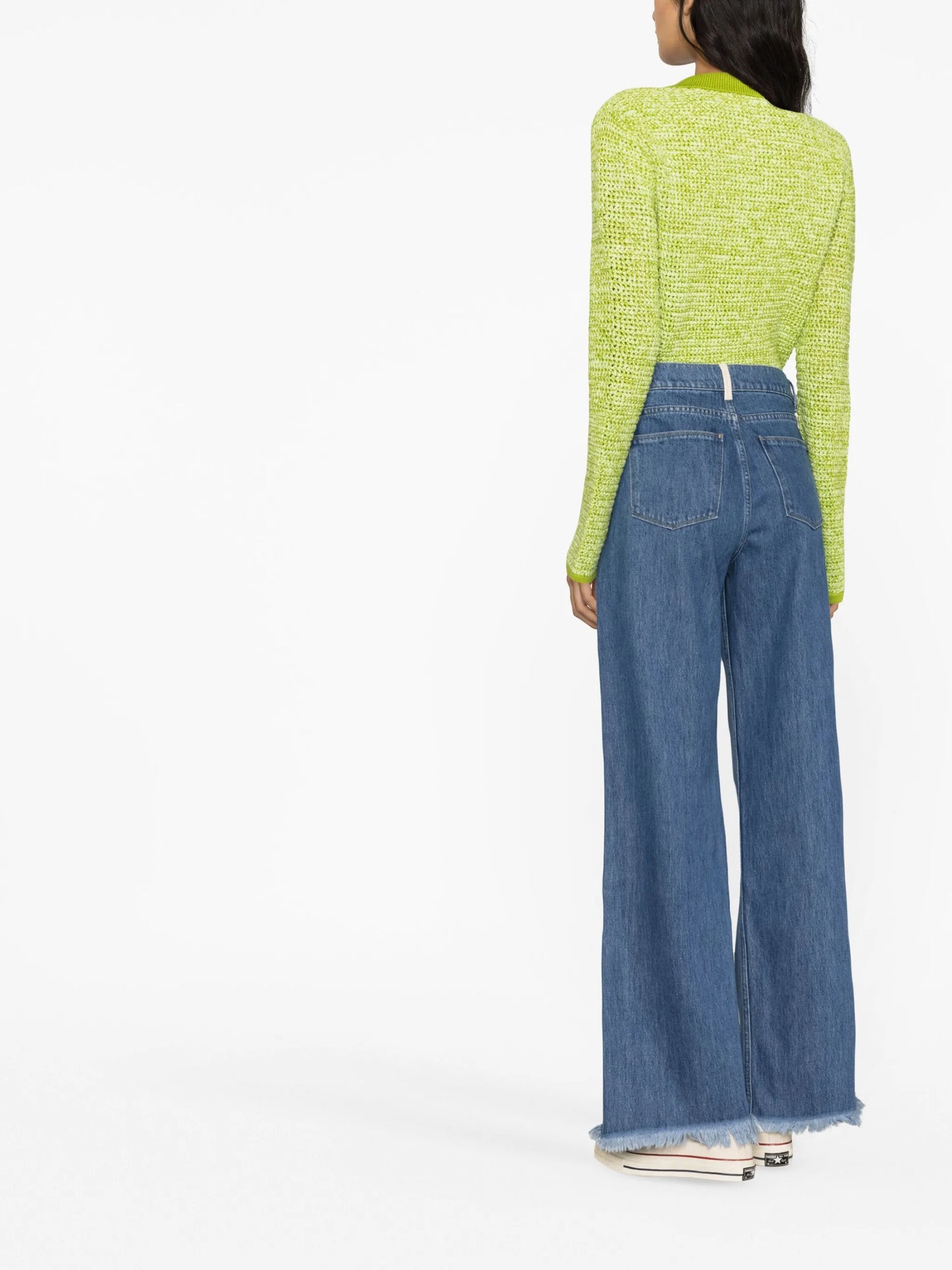high-rise wide-leg jeans