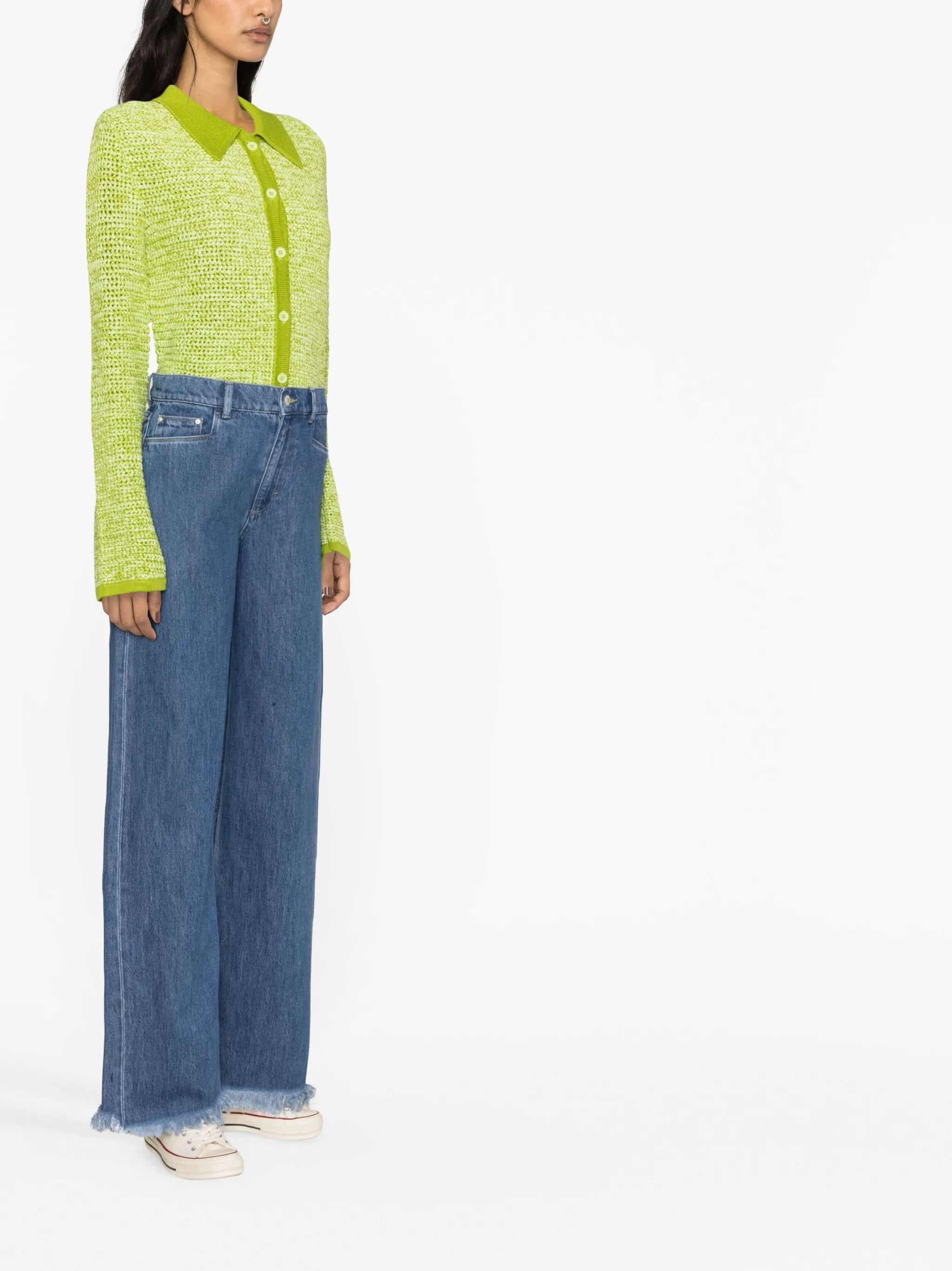high-rise wide-leg jeans