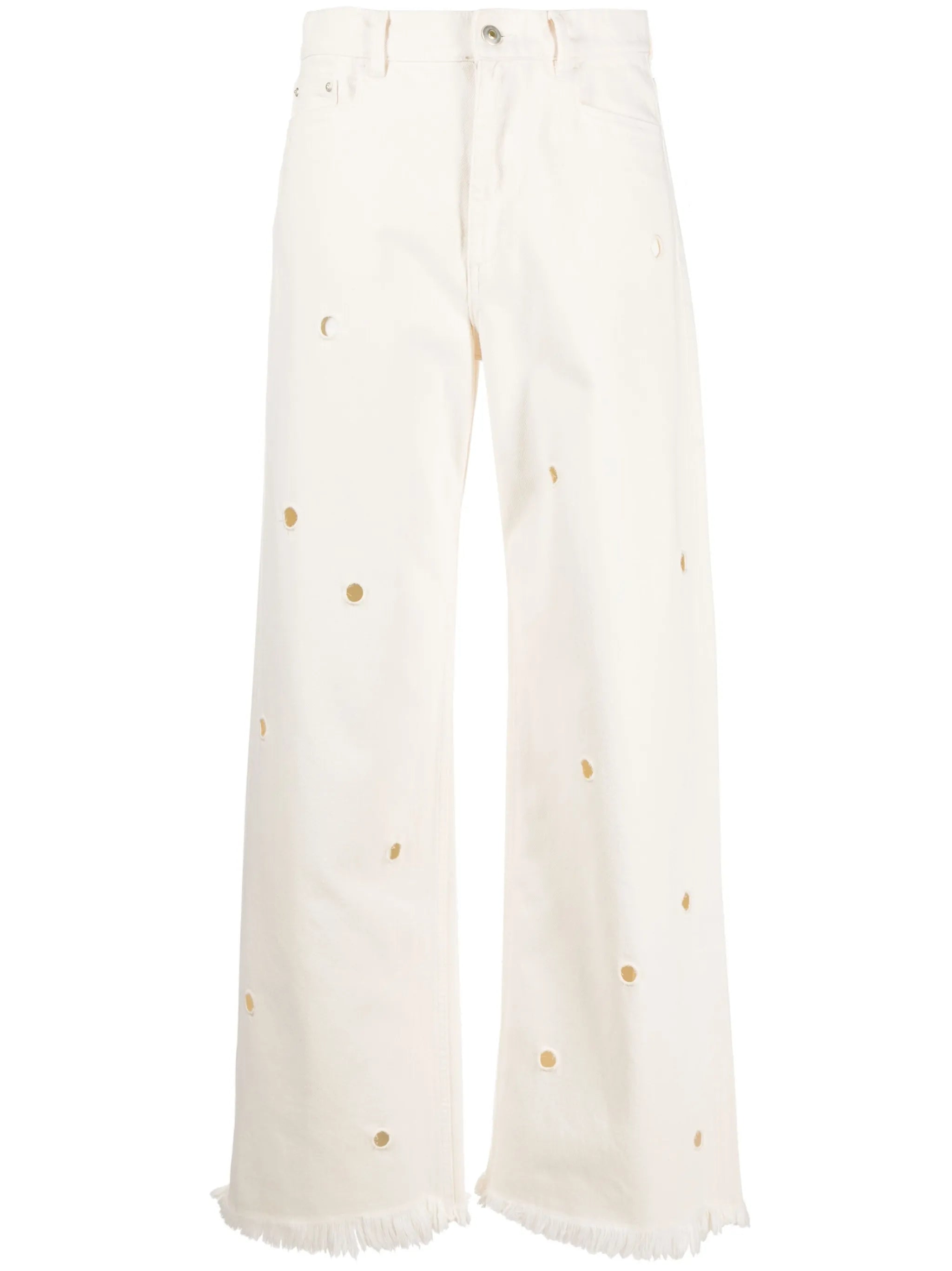 mid-rise flared jeans