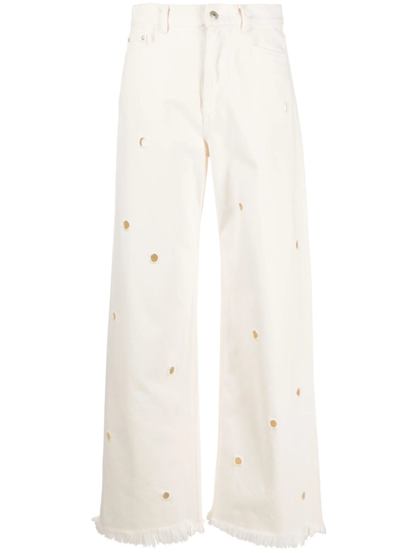 mid-rise flared jeans