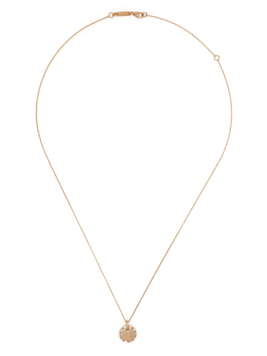 18kt yellow gold Circle mini diamond necklace