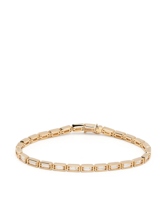 18kt yellow gold diamond tennis bracelet