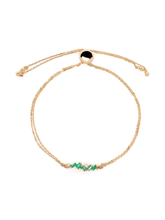 18kt yellow gold Willow emerald bracelet