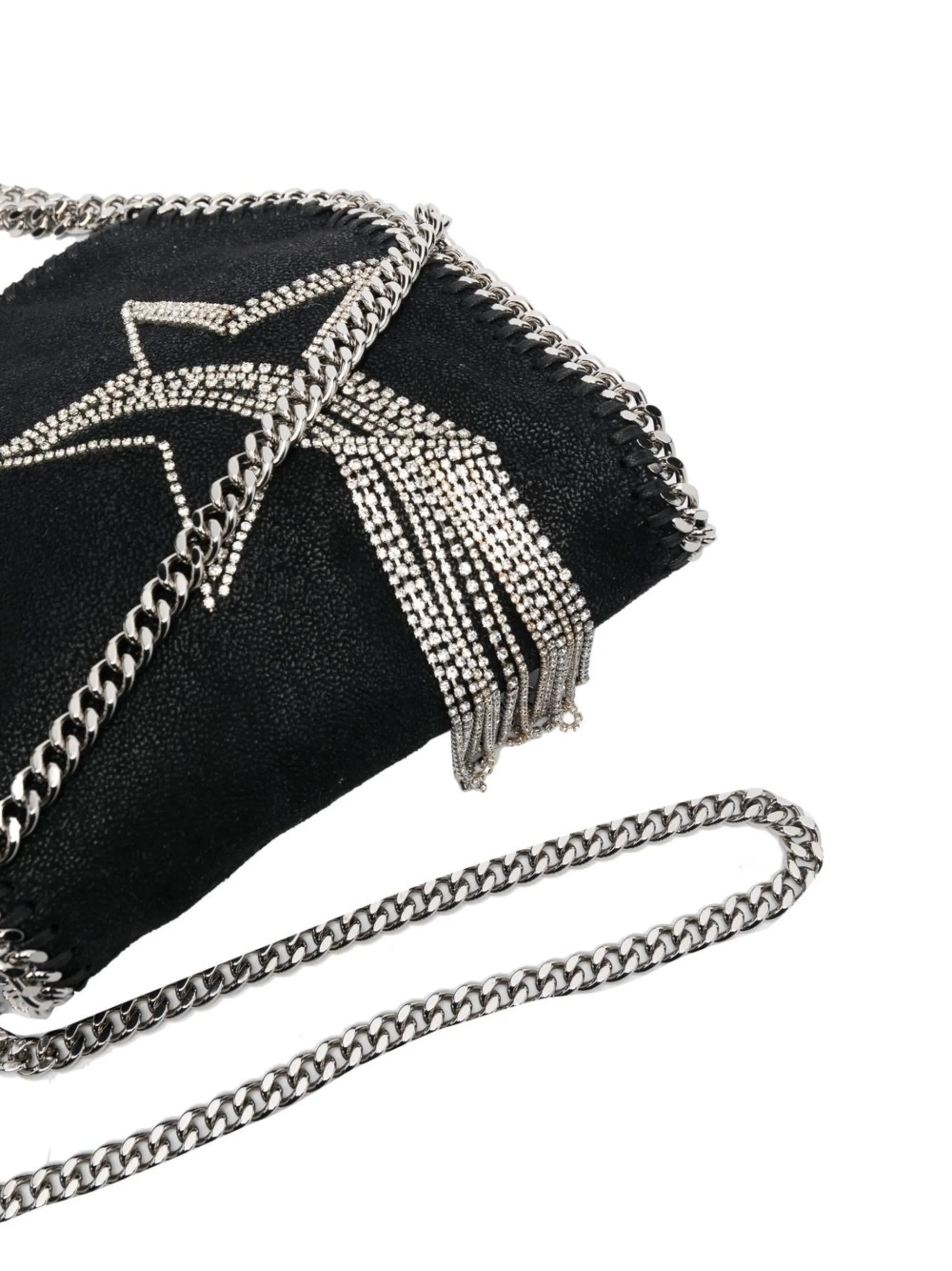 fringed crystal-star tote bag