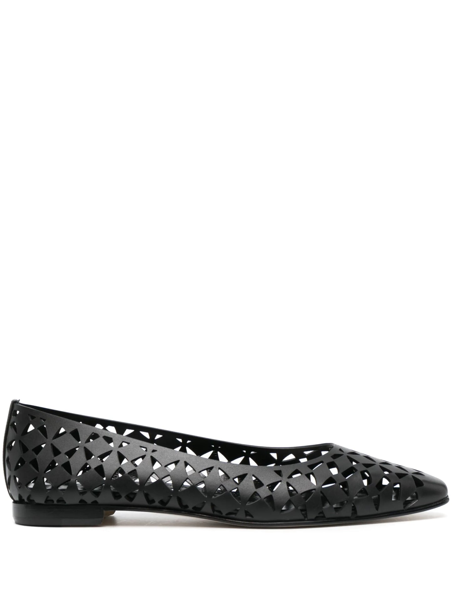 Gelista lazer-cut leather ballerinas