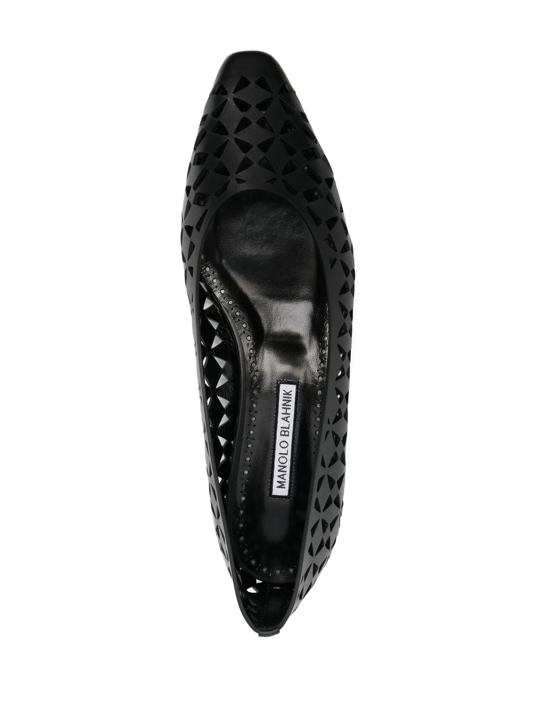 Gelista lazer-cut leather ballerinas