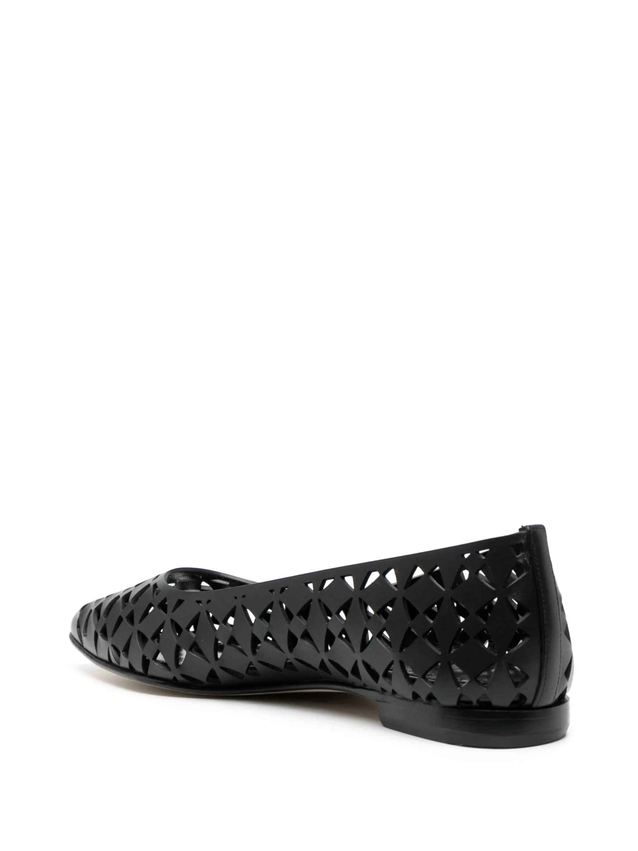 Gelista lazer-cut leather ballerinas