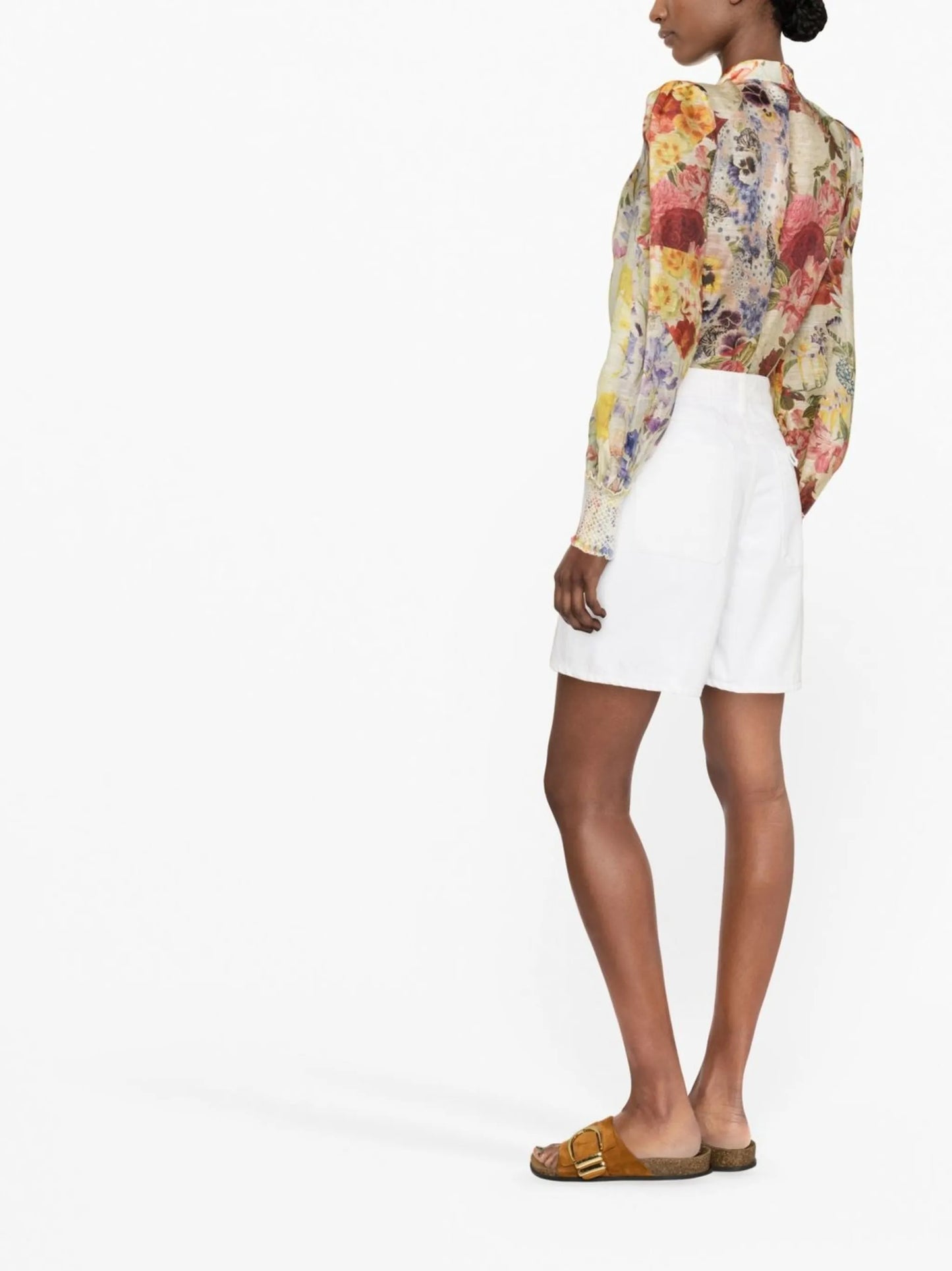 Wonderland floral-print blouse