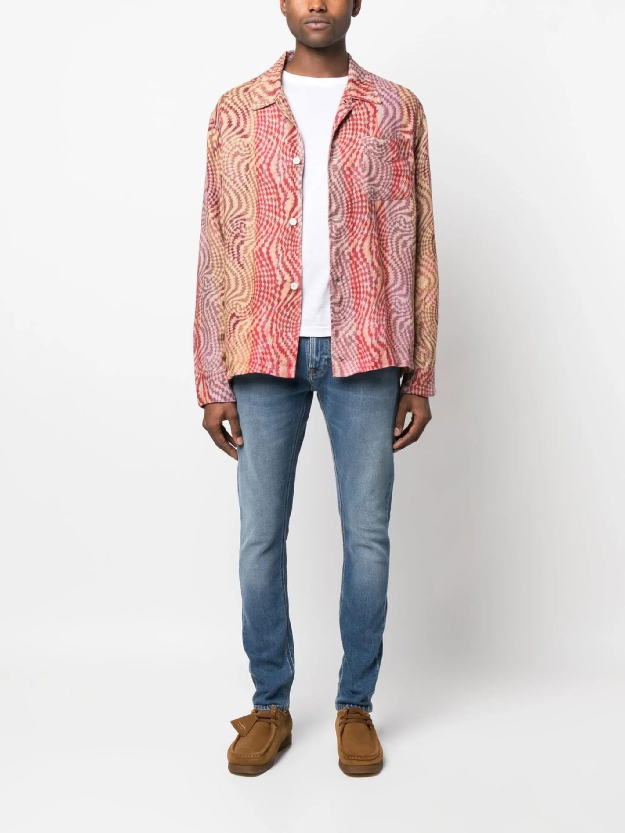 logo-patch straight-leg jeans