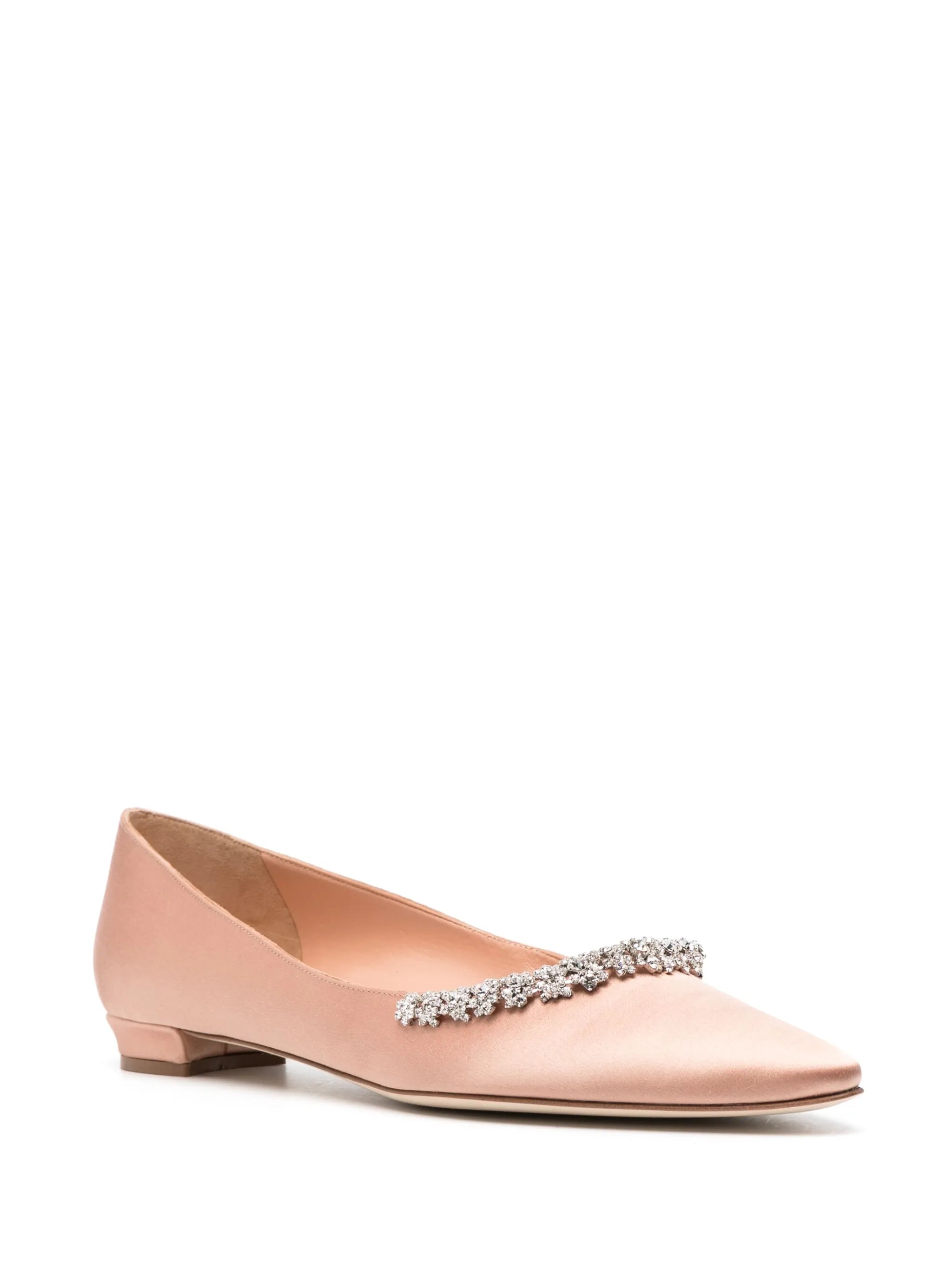 Olarana satin ballerina shoes