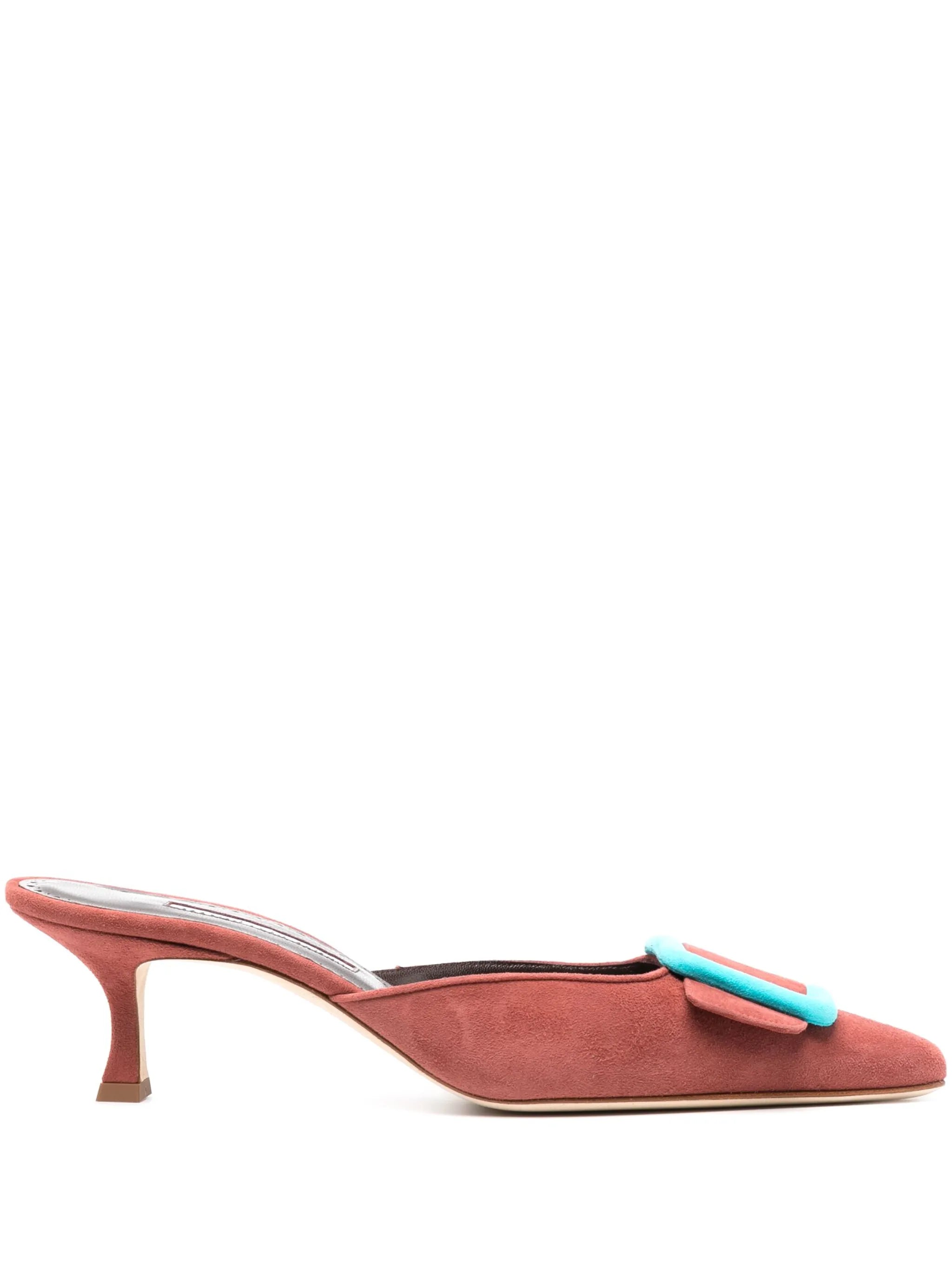 Maysale 50mm suede mules