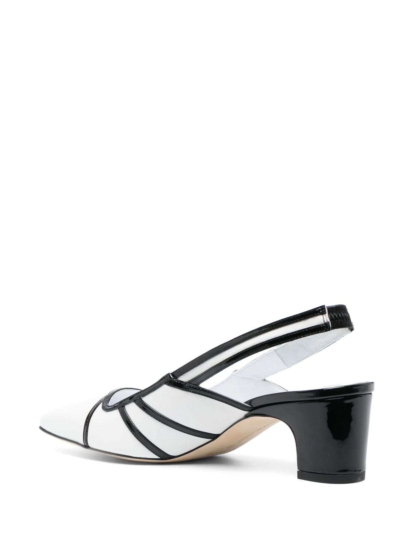 Forrun 50mm slingback leather pumps