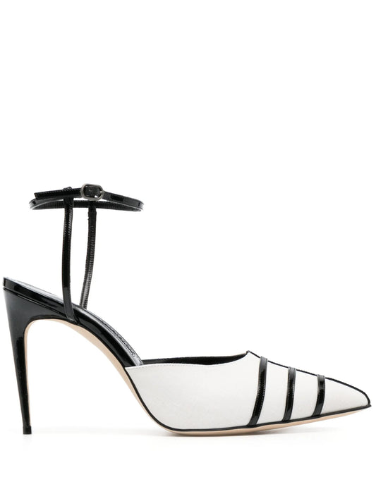 Cetro 105mm linen pumps