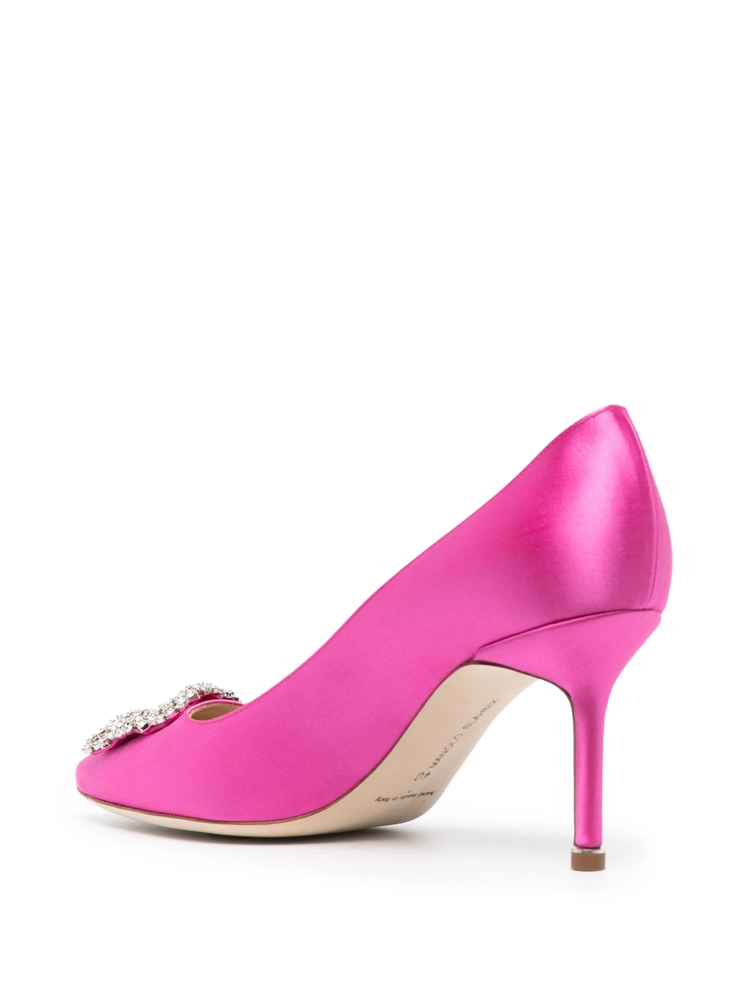 Hangisi 70mm crystal-buckle pumps