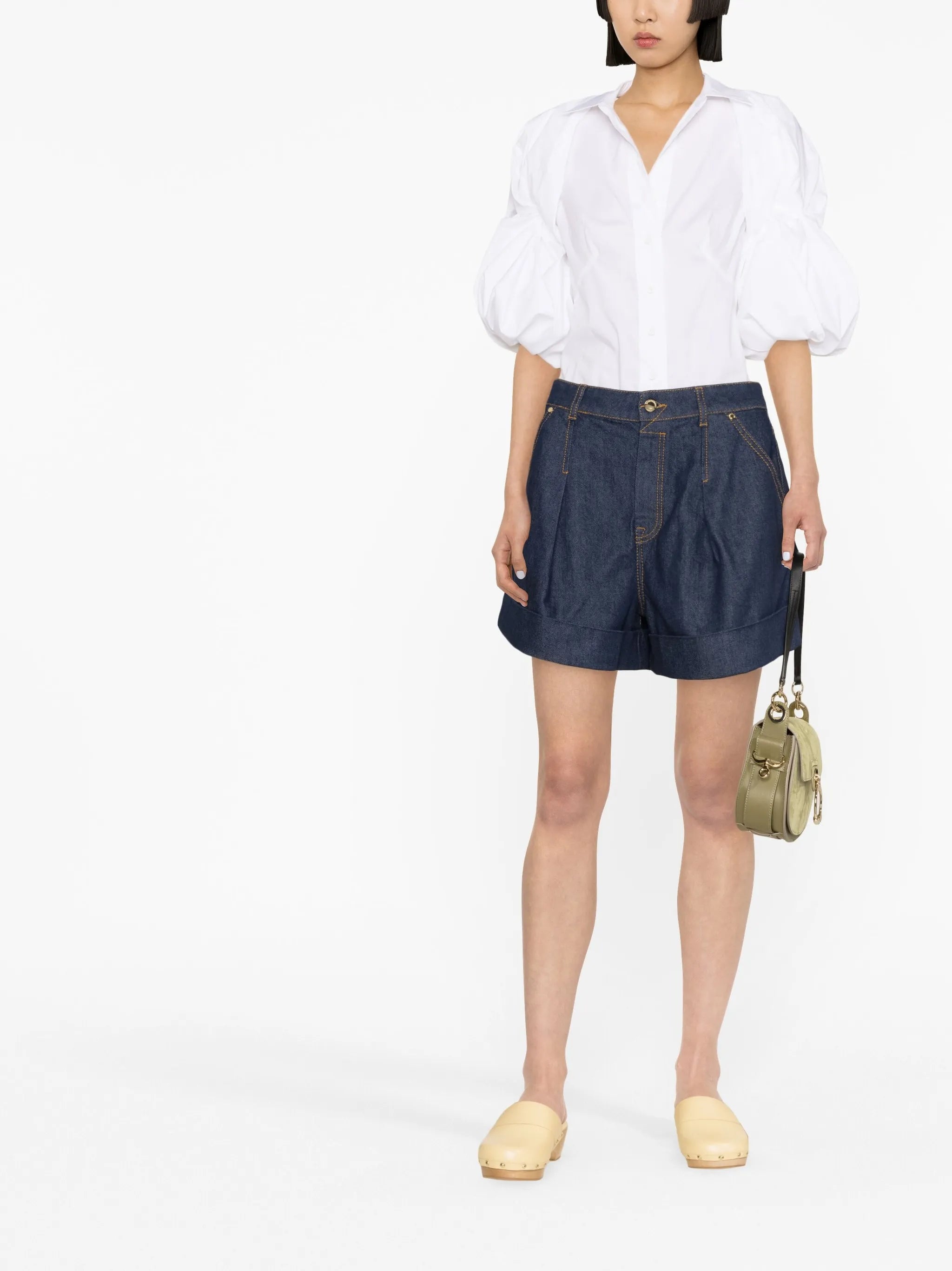 lace-up detail shorts