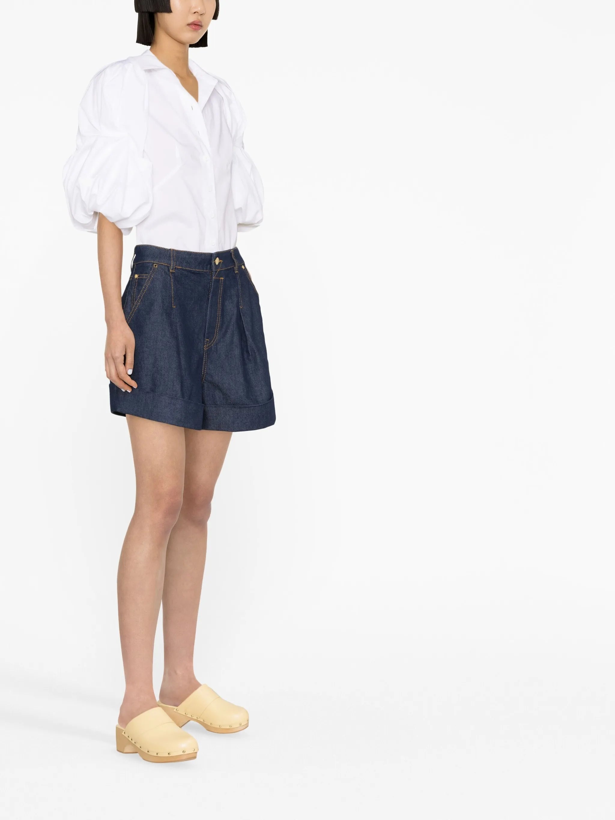 lace-up detail shorts