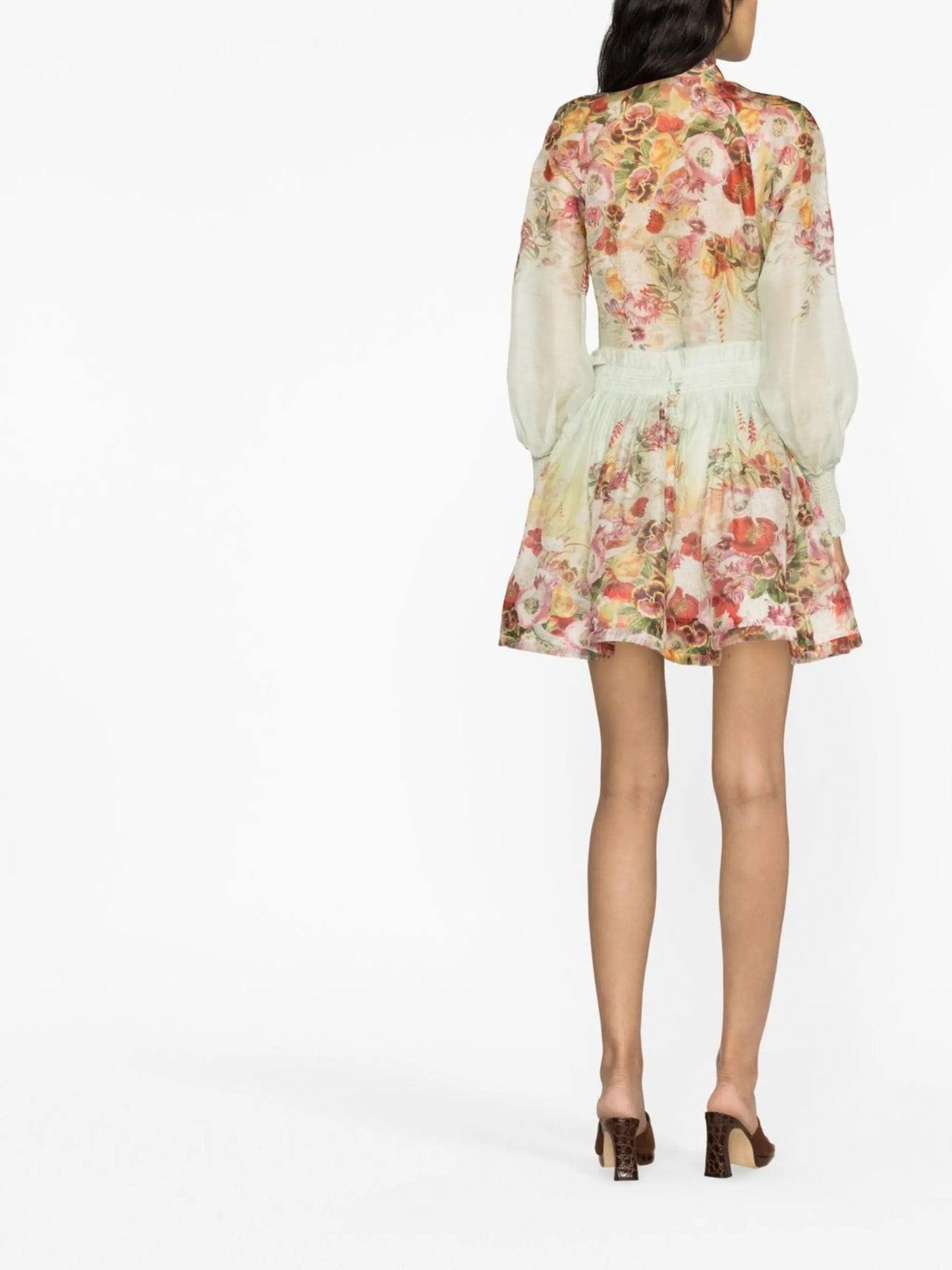 Wonderland floral-print blouse