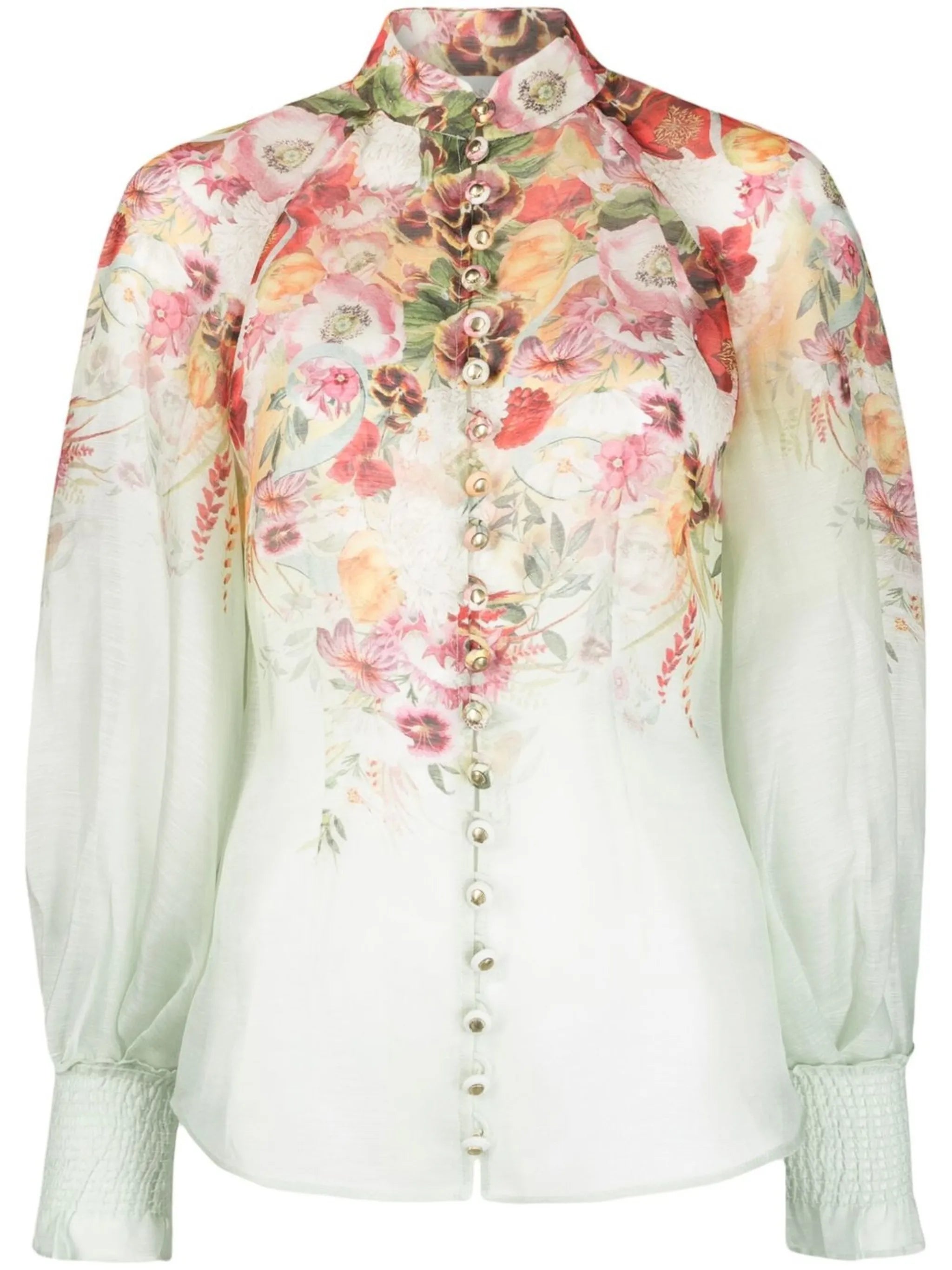 Wonderland floral-print blouse