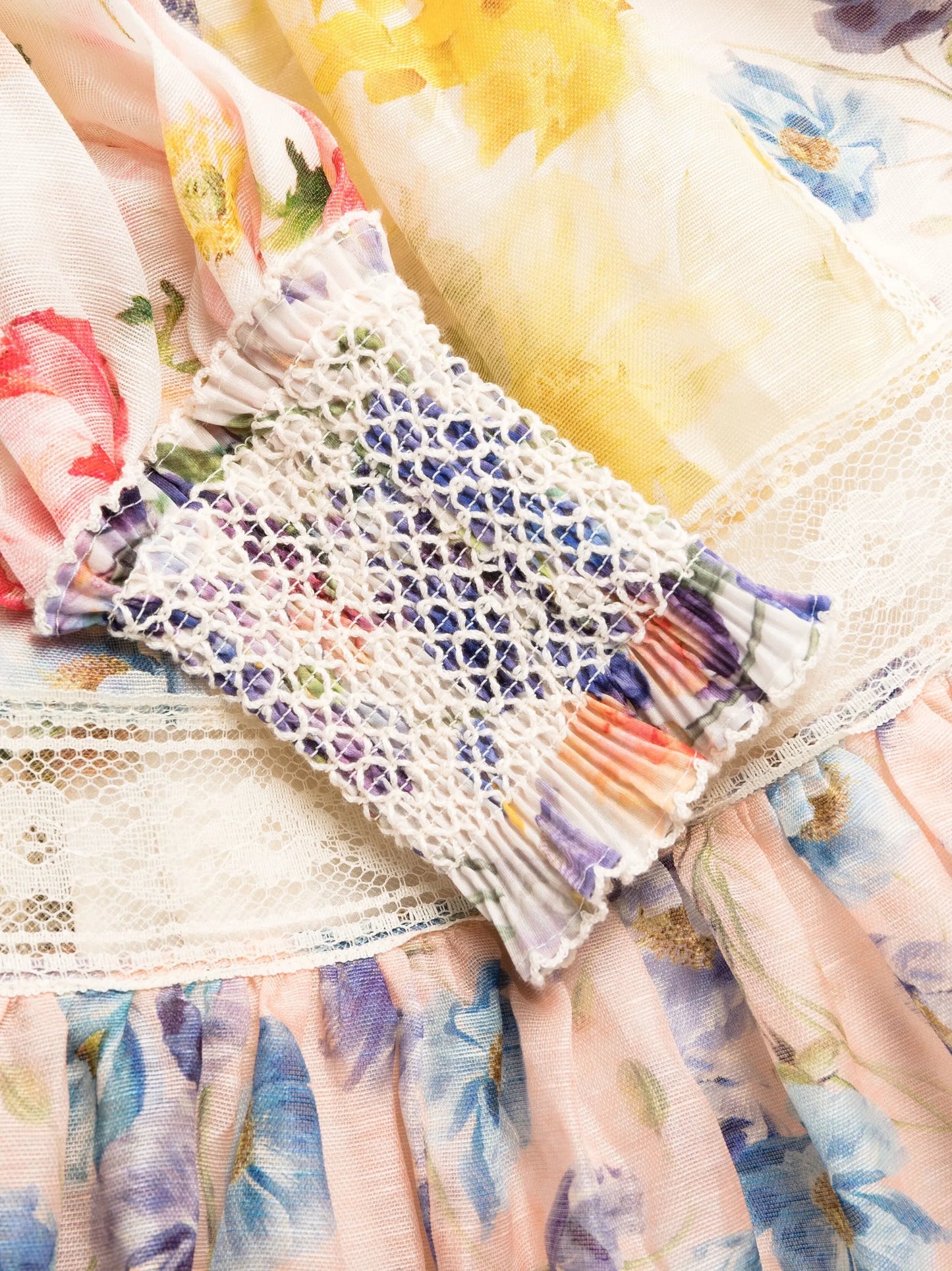 Wonderland floral-print minidress