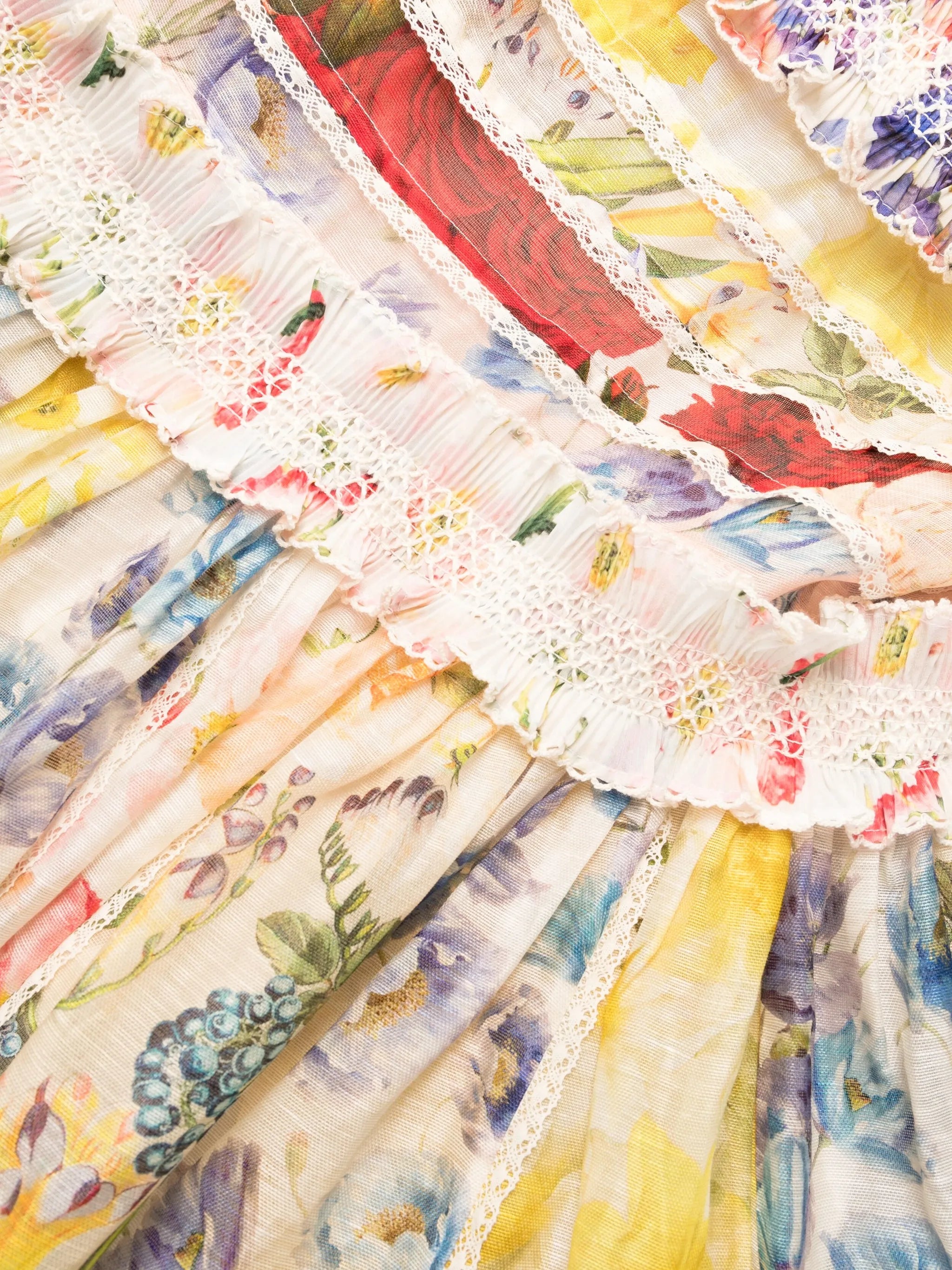 Wonderland floral-print minidress