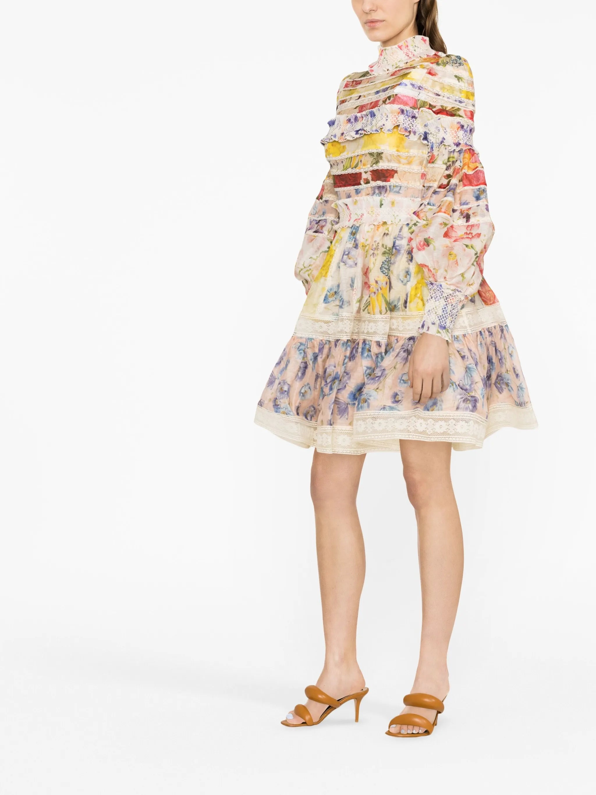 Wonderland floral-print minidress
