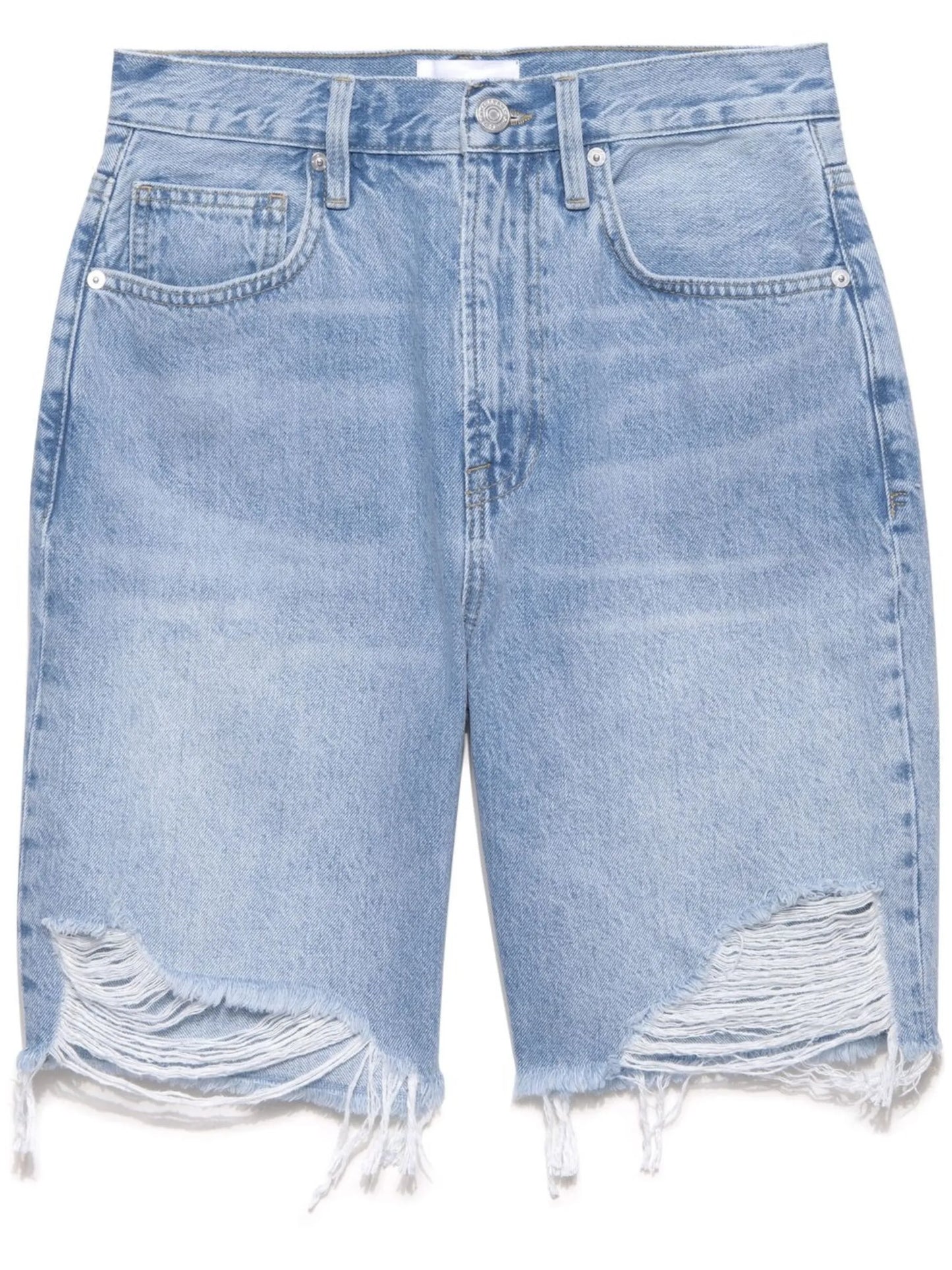 distressed-effect denim shorts
